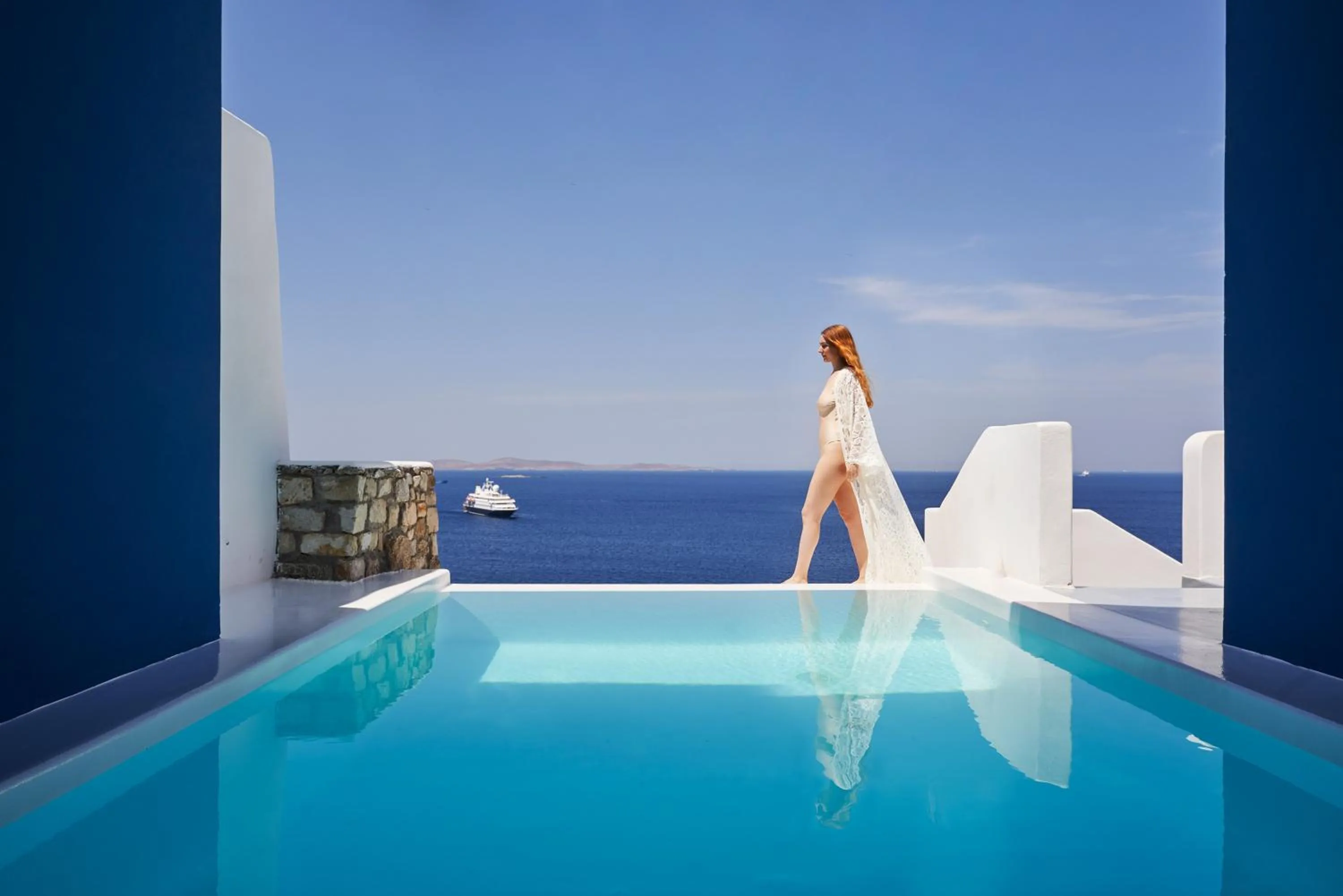 Pool view in Kouros Hotel & Suites