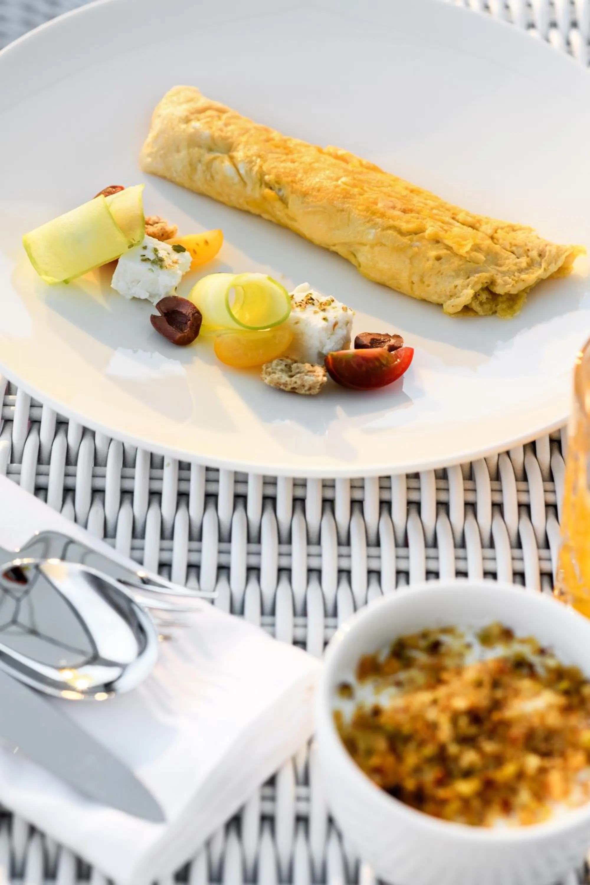 Breakfast in Avaton Luxury Beach Resort - Relais & Chateaux