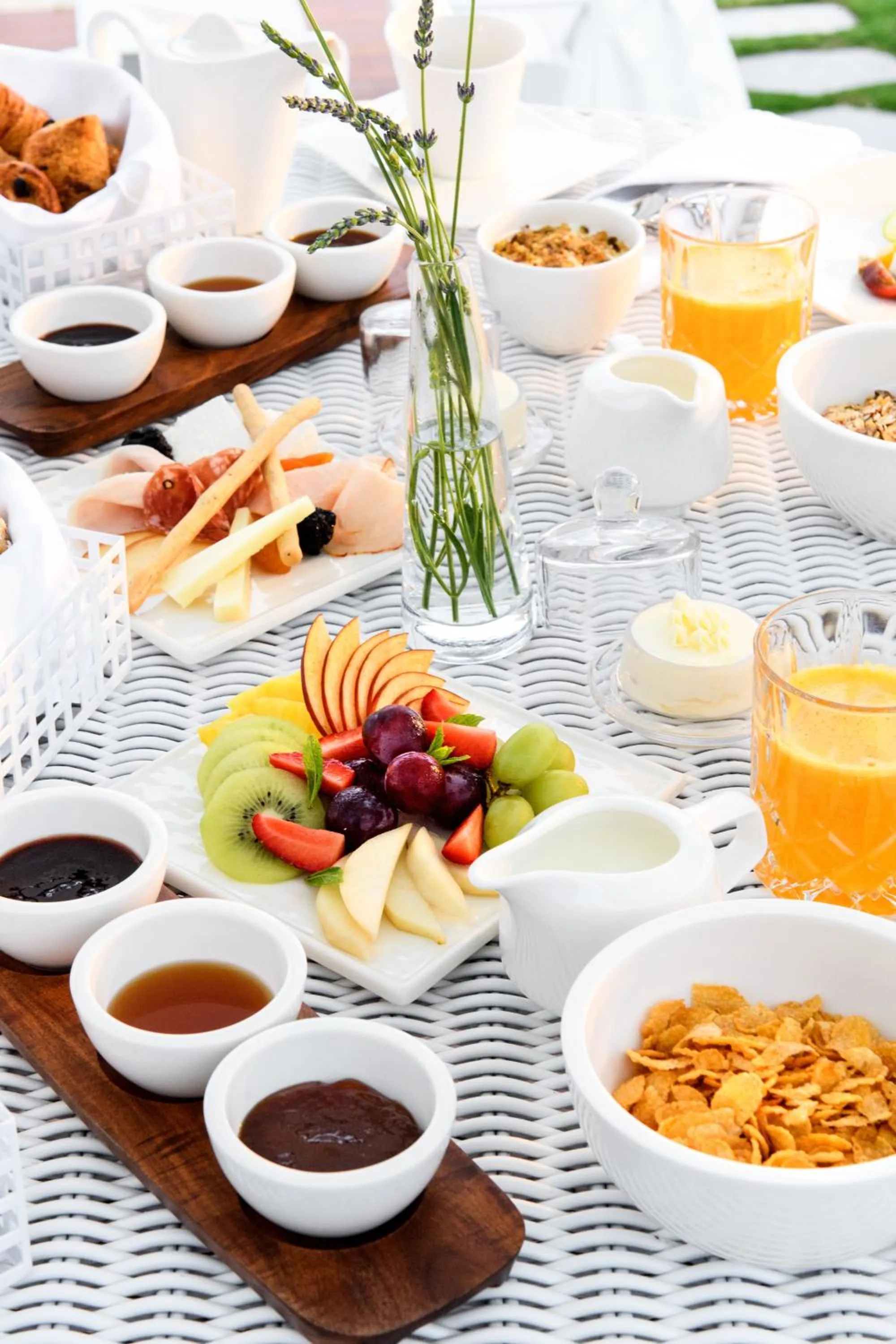 Breakfast in Avaton Luxury Beach Resort - Relais & Chateaux