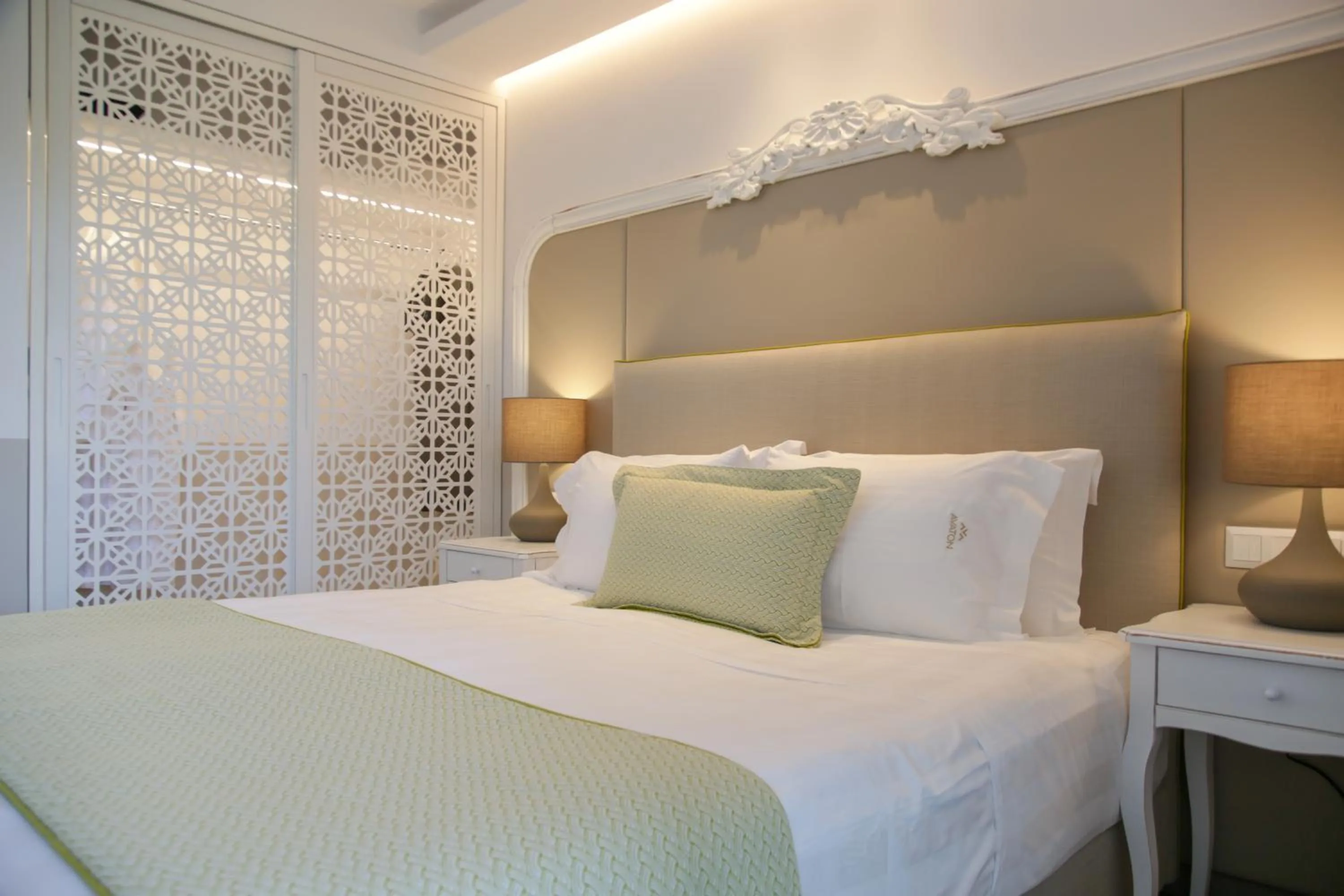 Bedroom, Bed in Avaton Luxury Beach Resort - Relais & Chateaux