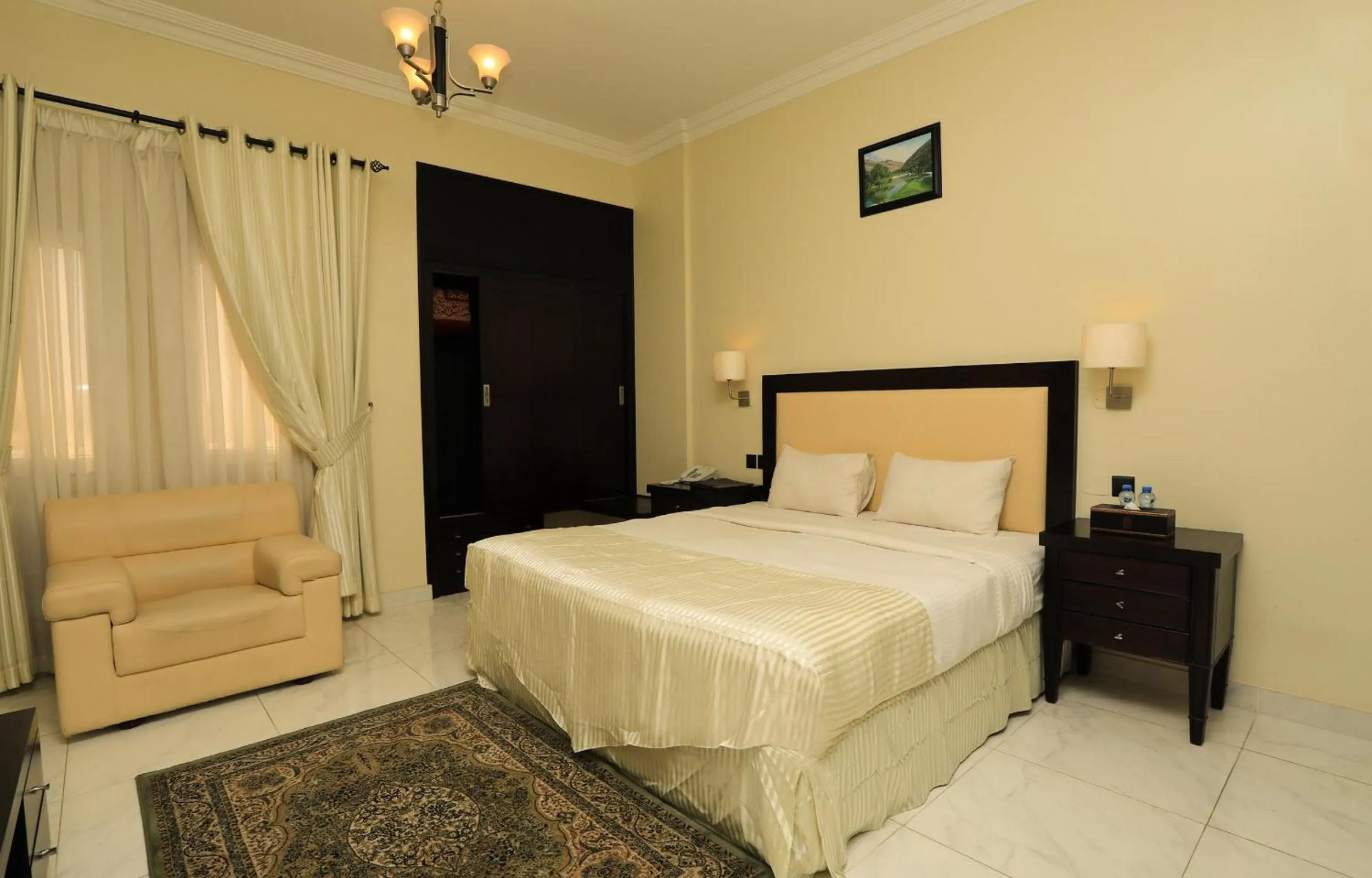 Bedroom, Bed in Remas Hotel Suites - Al Khoudh, Seeb, Muscat