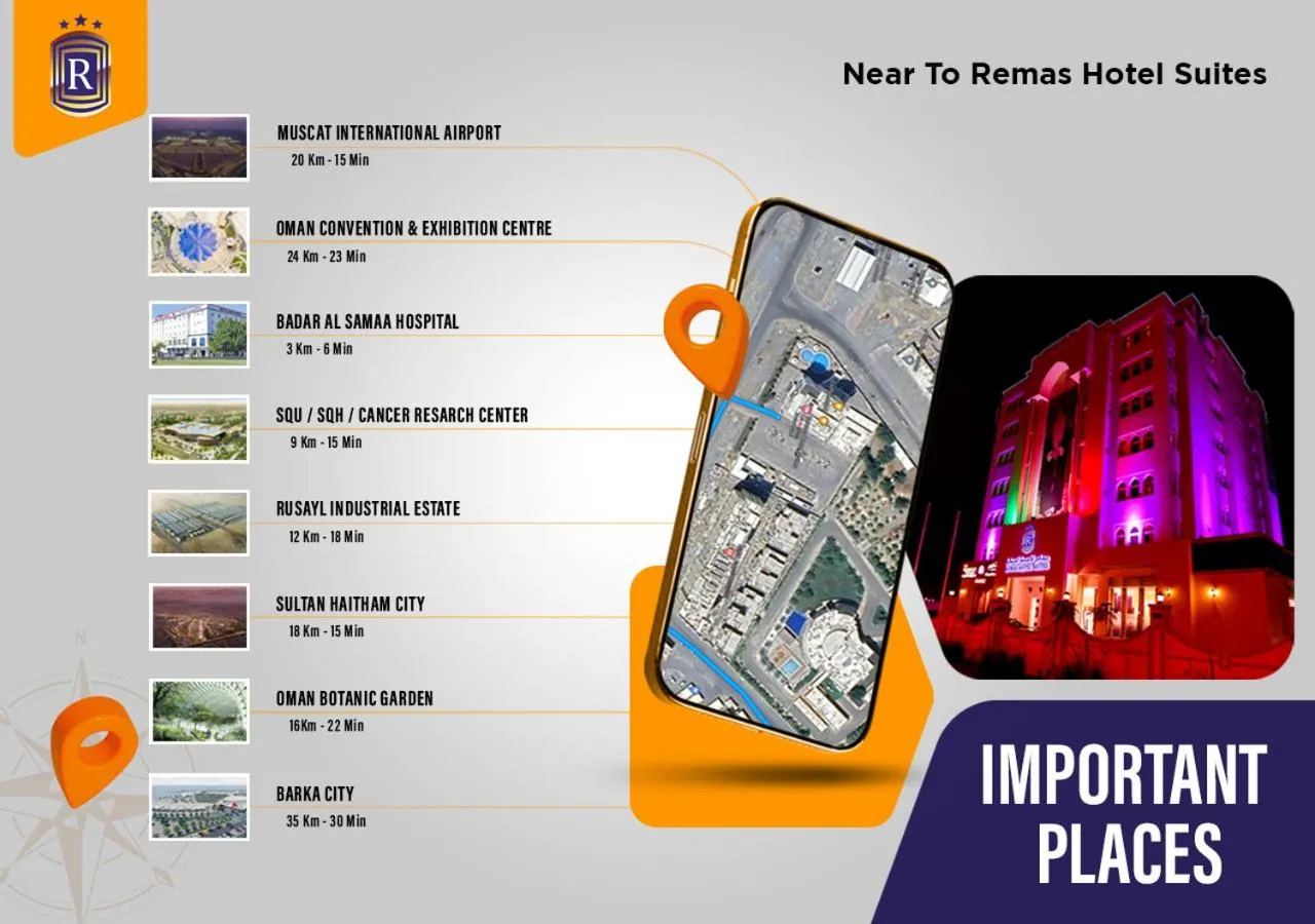 Nearby landmark in Remas Hotel Suites - Al Khoudh, Seeb, Muscat