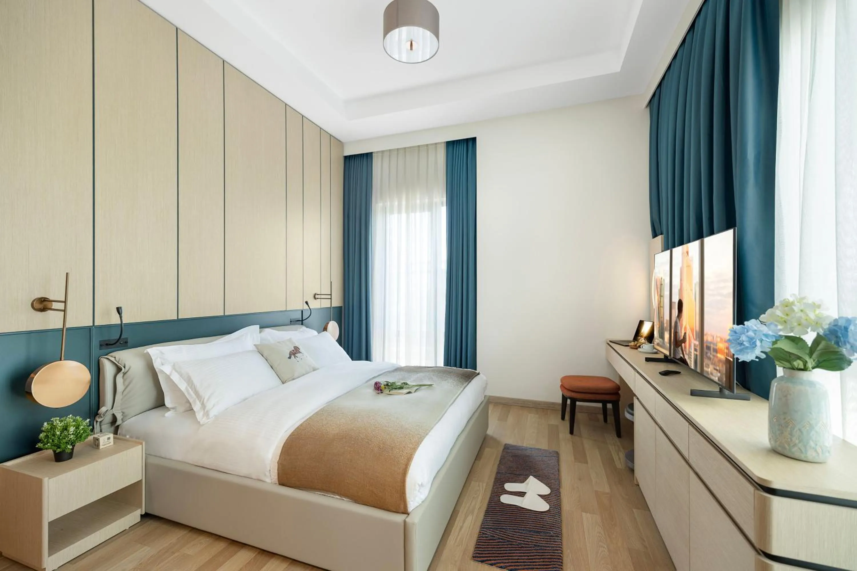 Bed in Citadines Maslak Istanbul