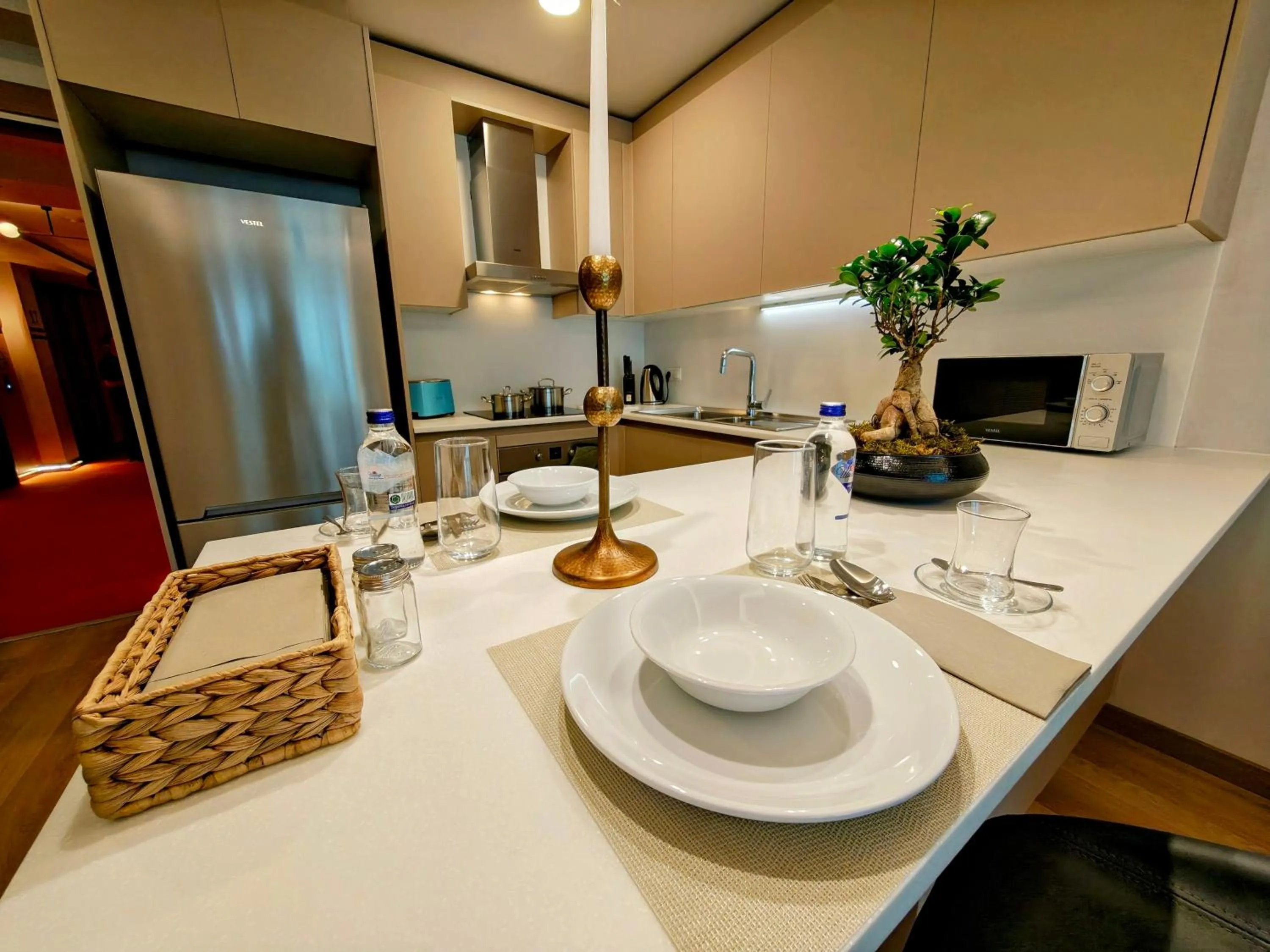 kitchen in Citadines Maslak Istanbul