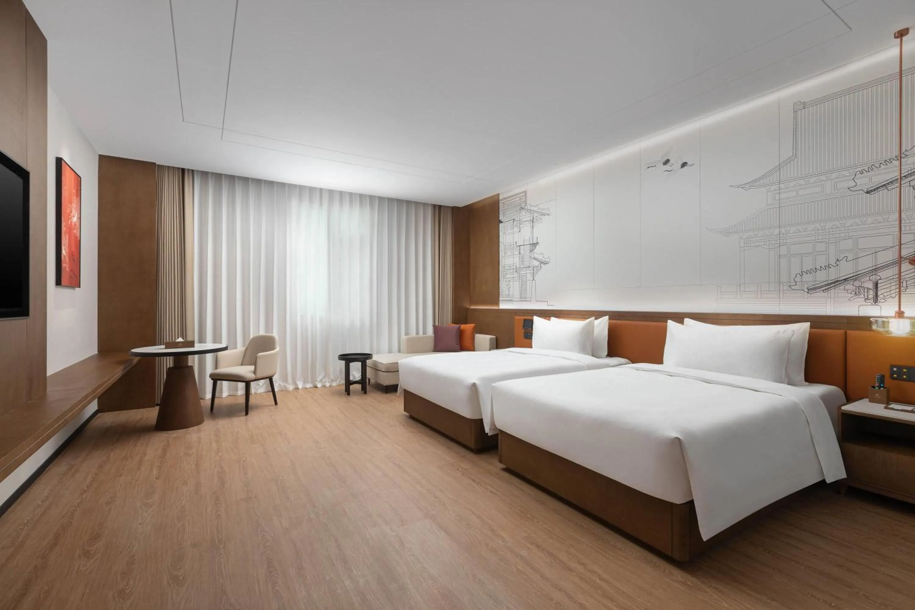Photo of the whole room, Bed in La Quinta by Wyndham Suzhou Yangshan