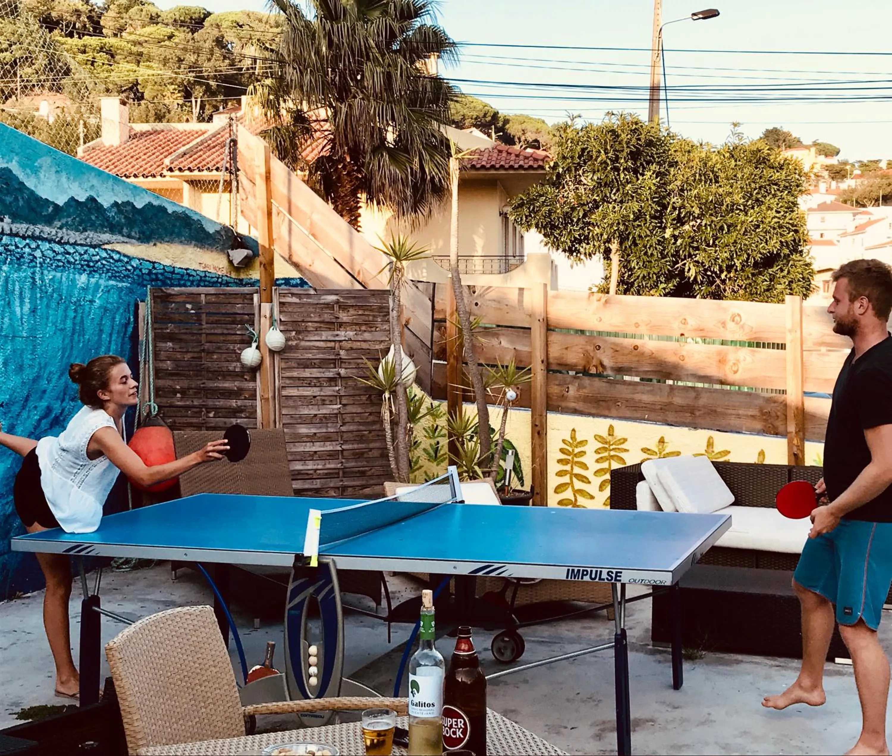 Table tennis in Moby Dick Lodge Cascais