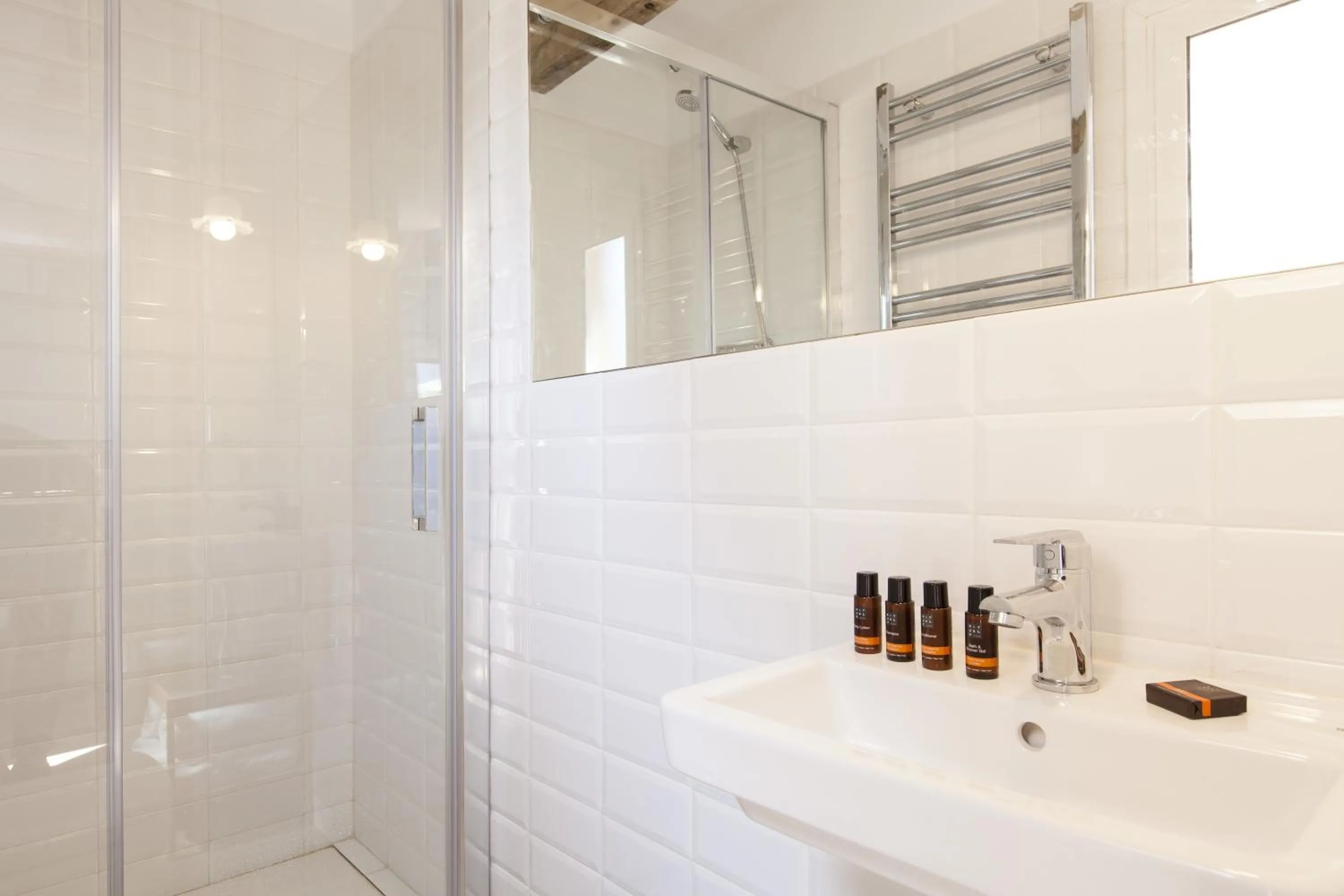 Shower in Aspasios Charming Flats