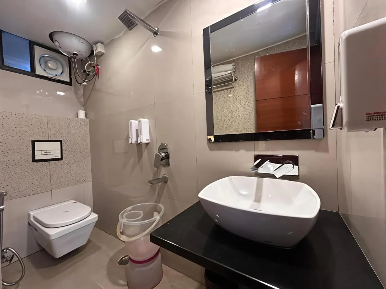 Shower in Hotel Dwaper A Premium Property Near Mall Road