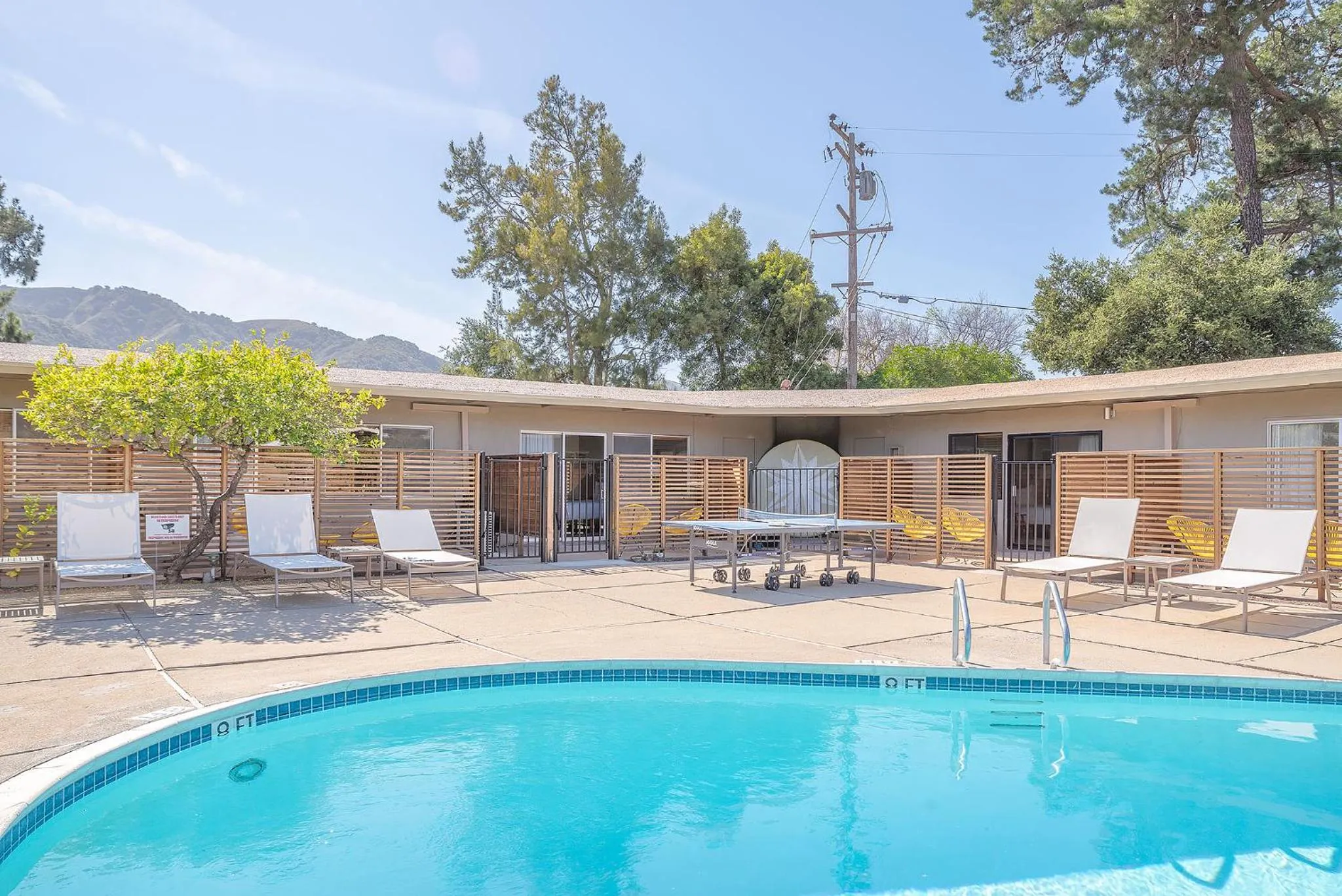 Pool view in Contenta Inn