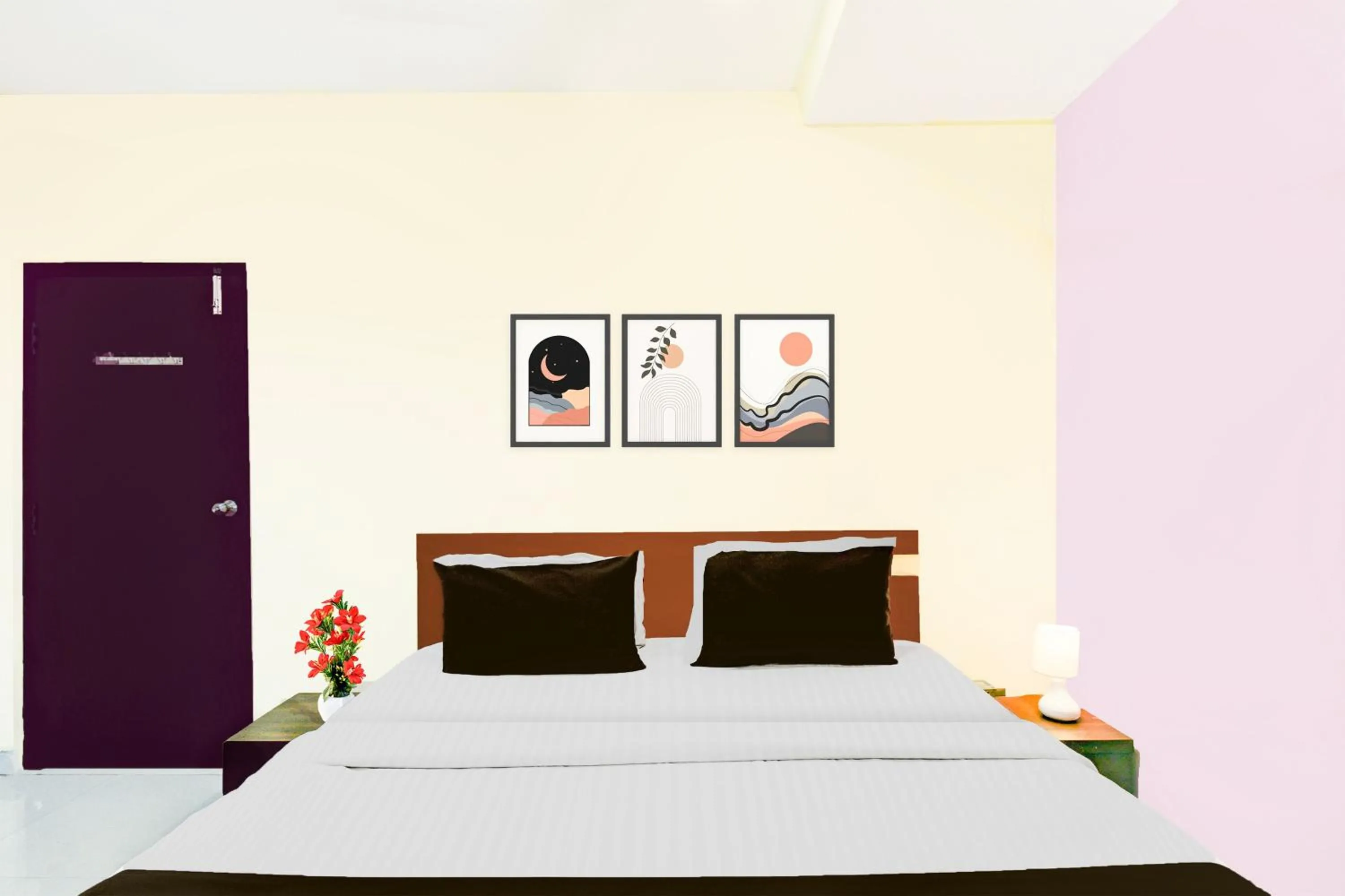 Bedroom, Bed in Super Hotel O LB Nagar Metro Station Formerly Virat residency