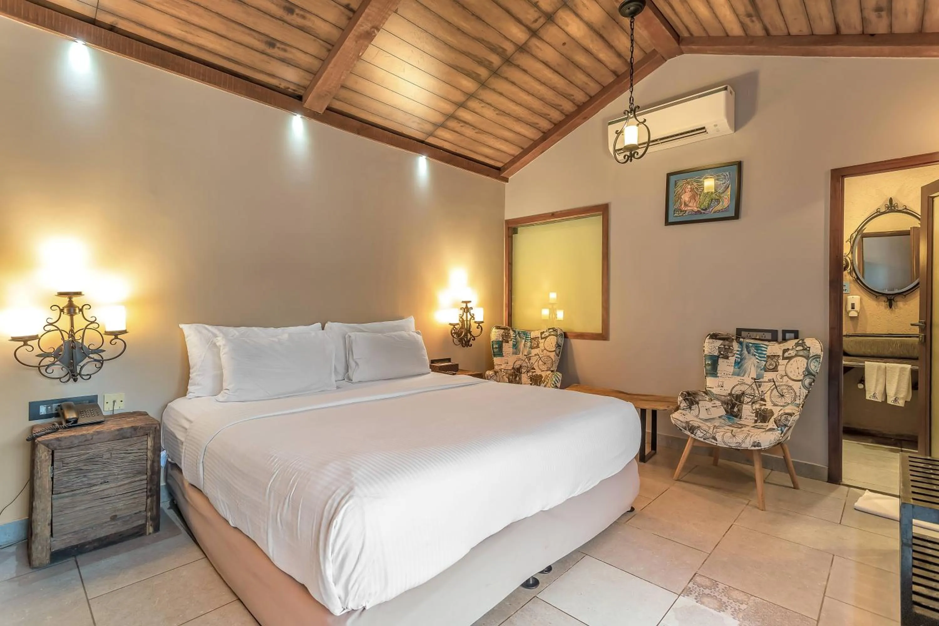 Bed in The Baga Beach Resort