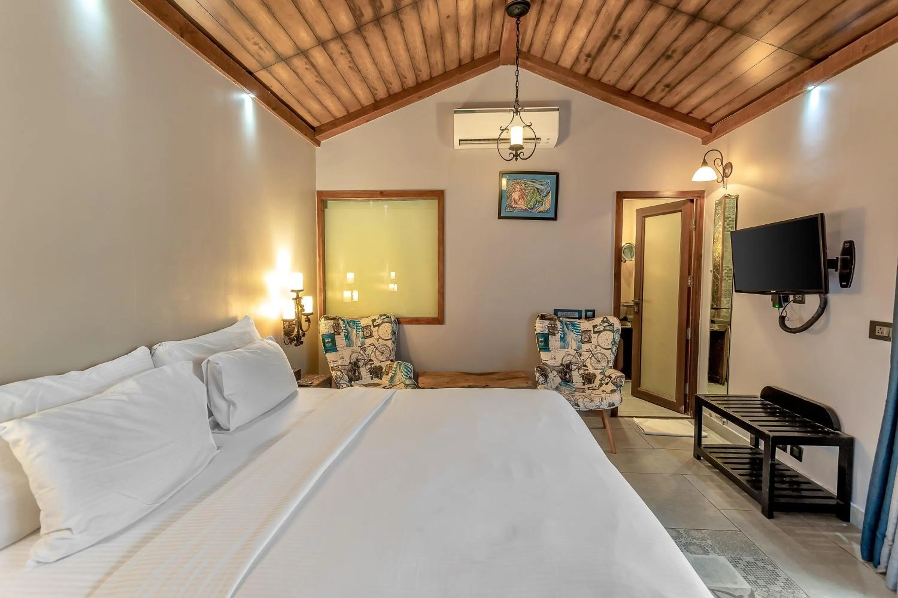 Bed in The Baga Beach Resort