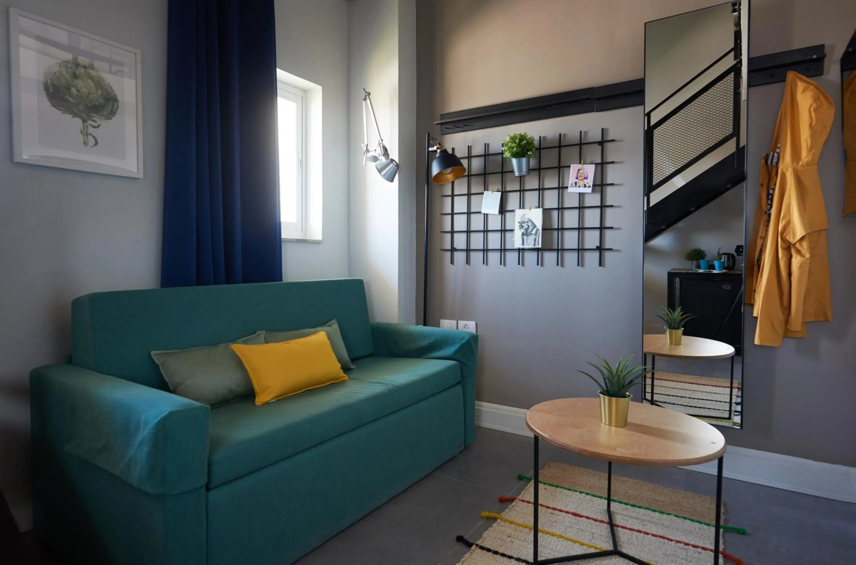 Living room in The Post Hostel Jerusalem