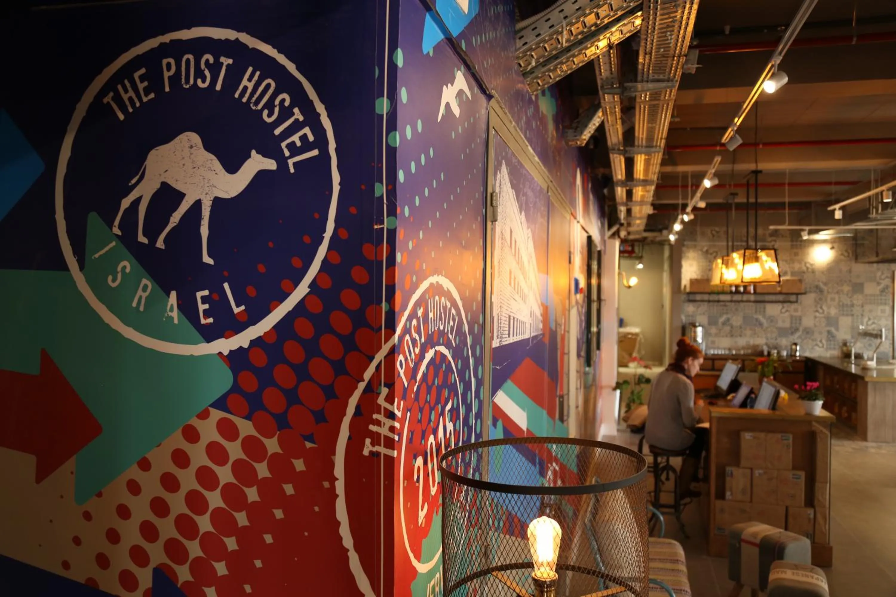 Lobby or reception in The Post Hostel Jerusalem