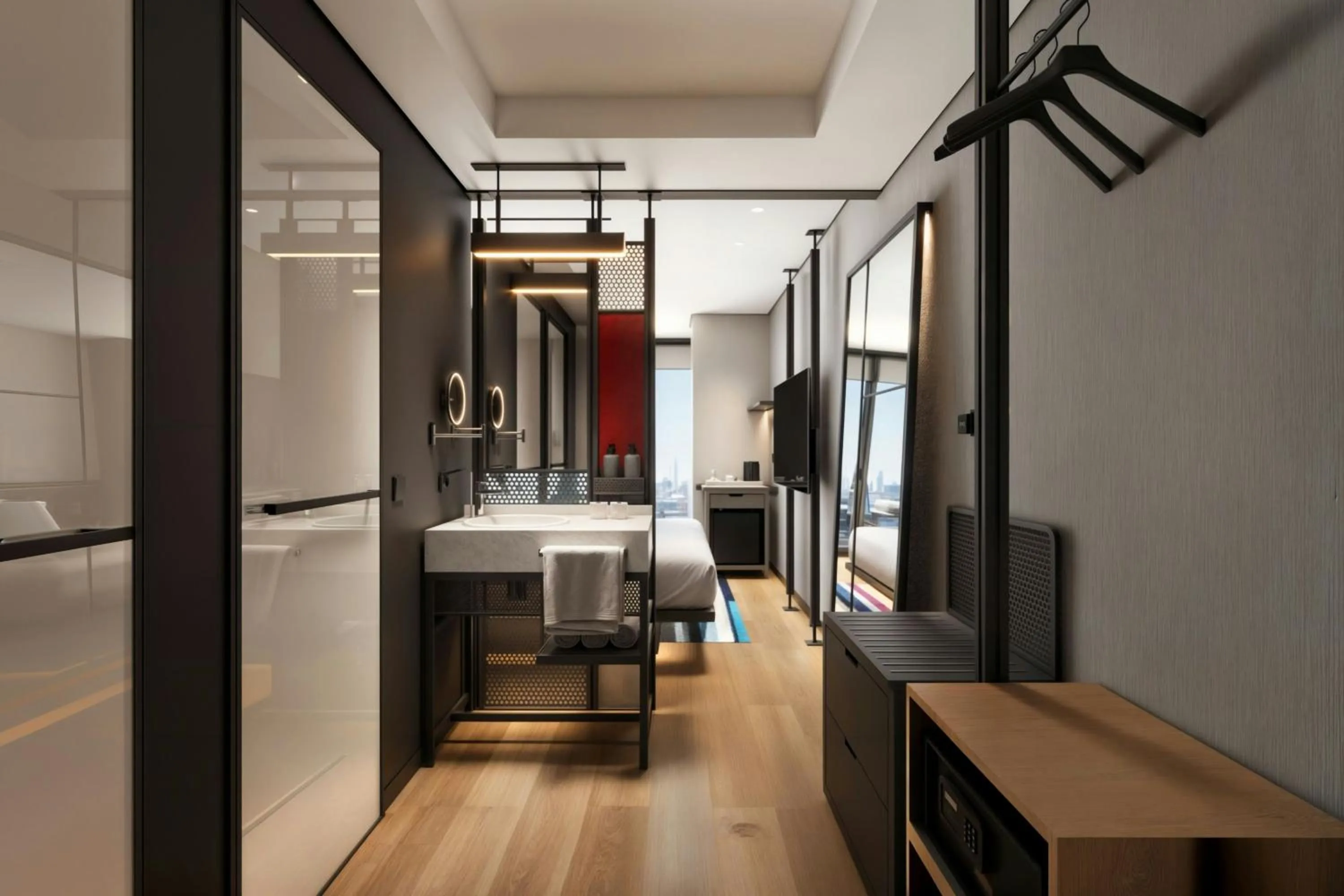 Photo of the whole room, Bed in Aloft Istanbul Karakoy