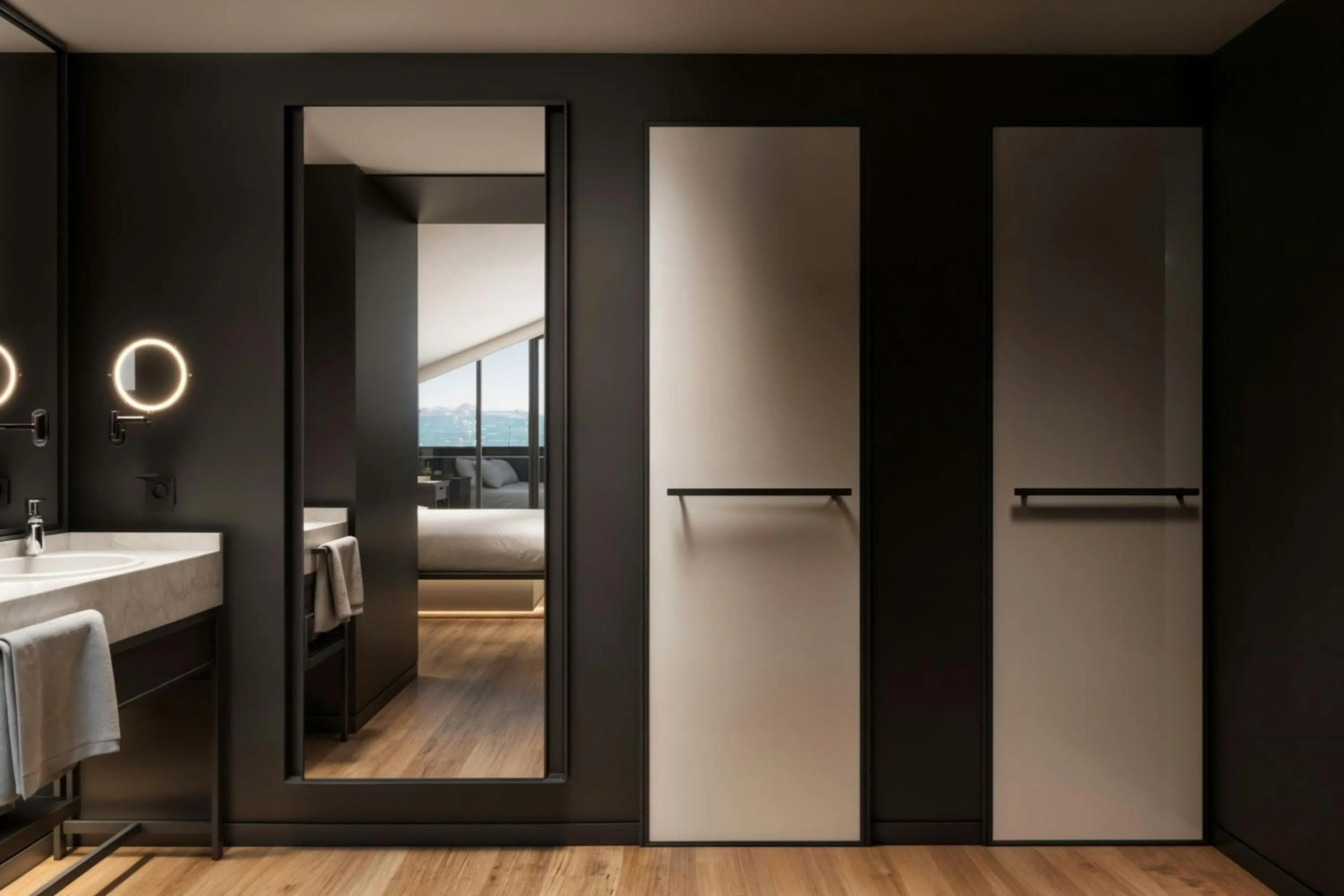 Bathroom, Bed in Aloft Istanbul Karakoy