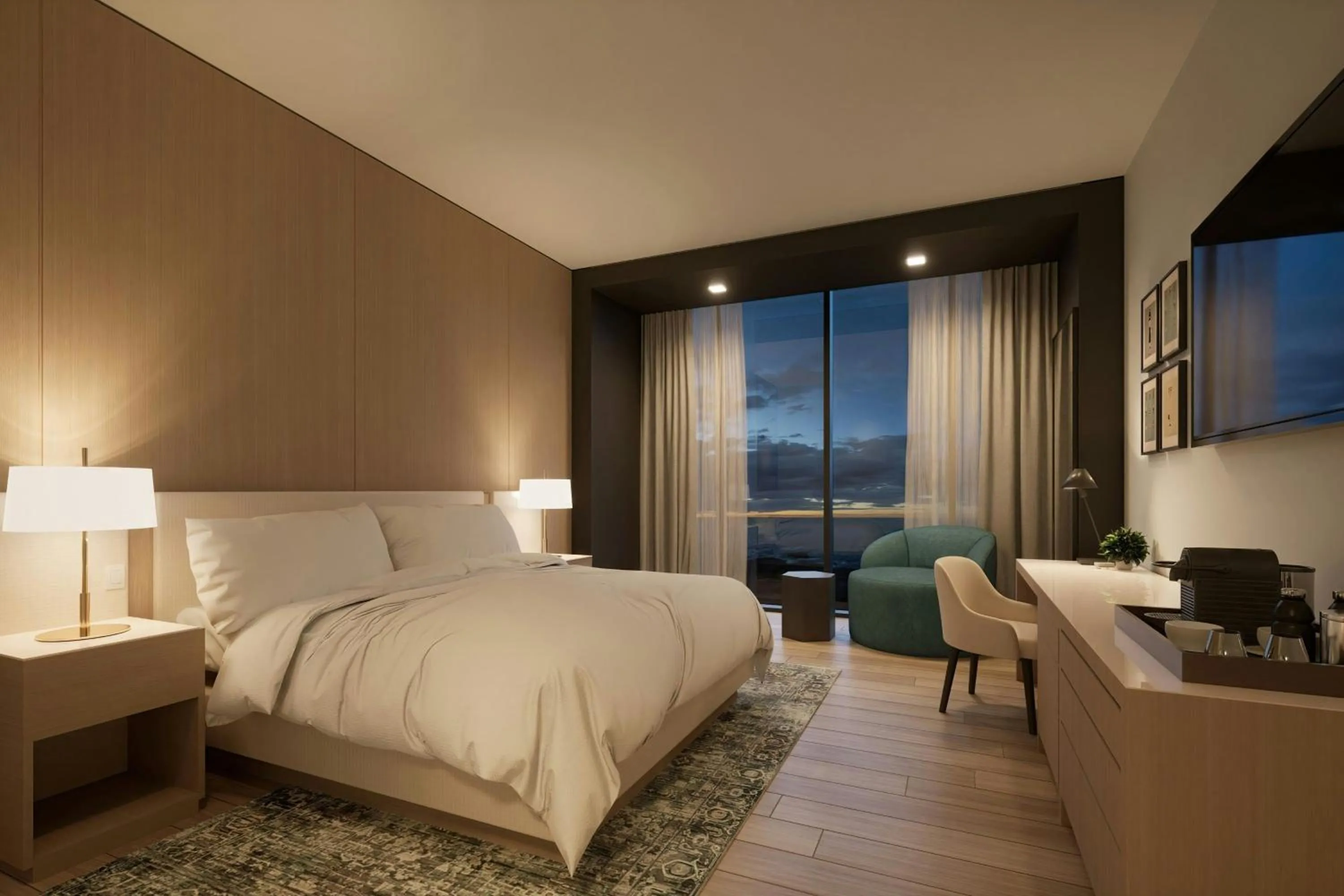 Photo of the whole room, Bed in JW Marriott Reston Station