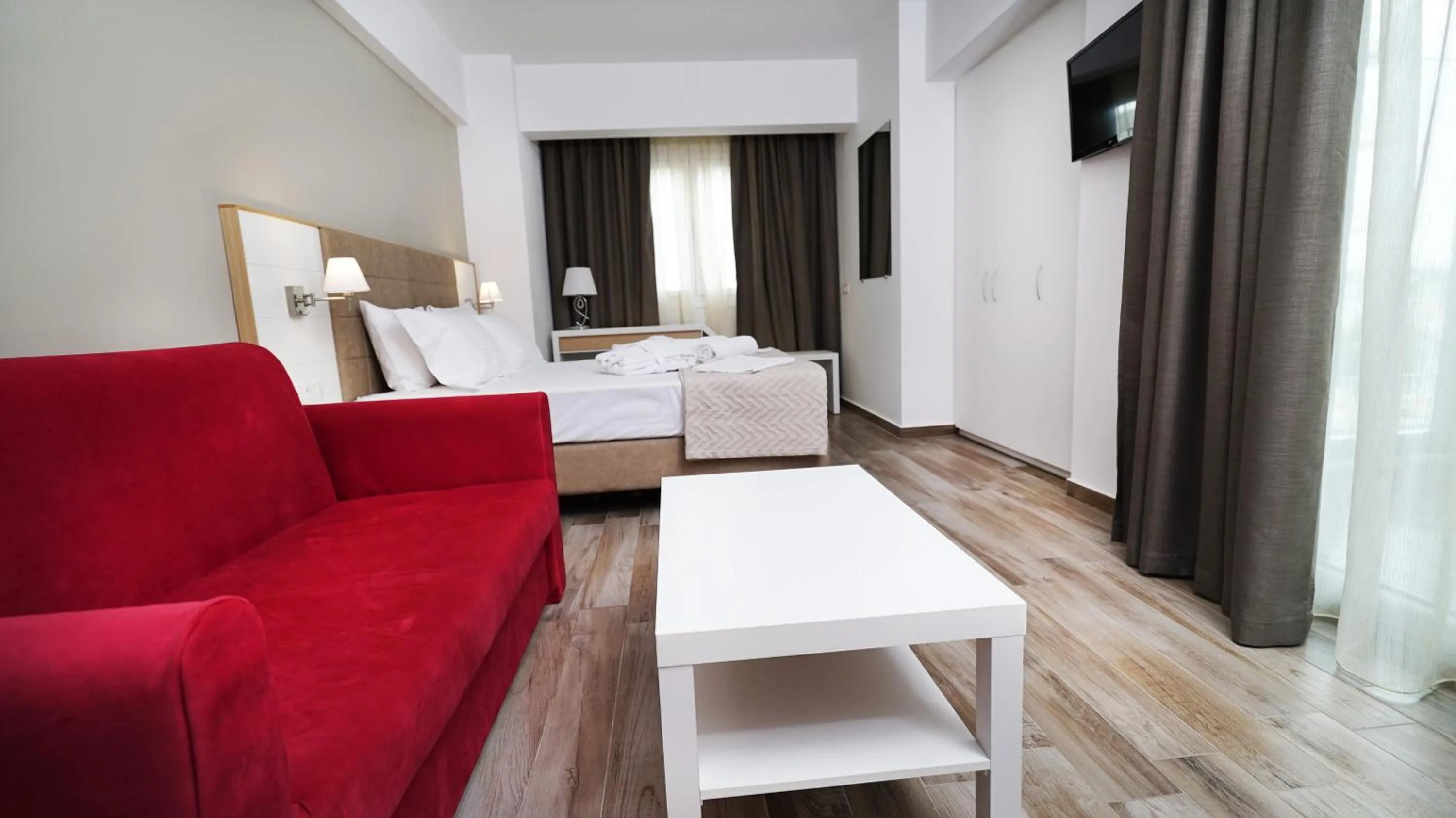 Photo of the whole room, Bed in Olympus Thalassea Boutique Hotel