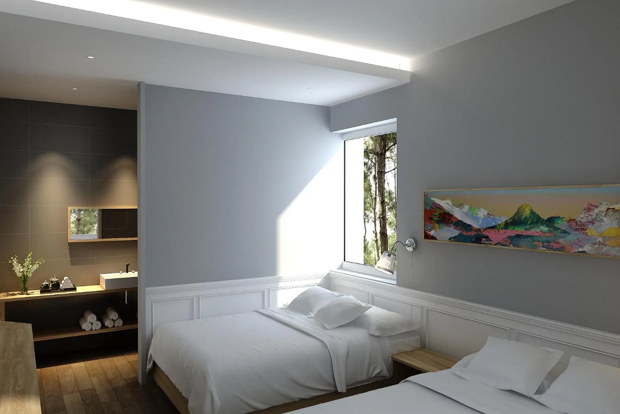 Bed in July Inn Weihai