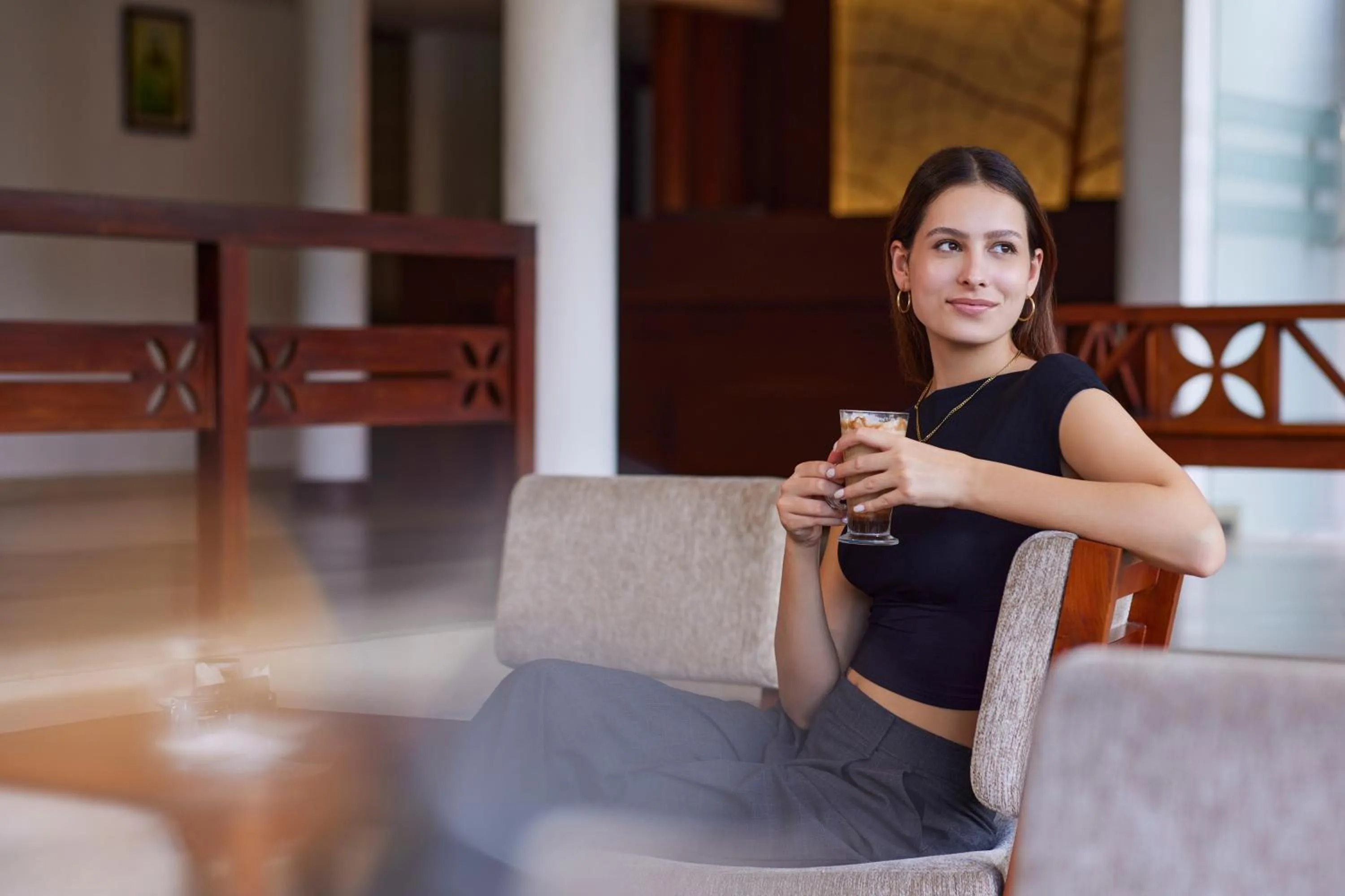 Seating area in Forest Canopy Thekkady