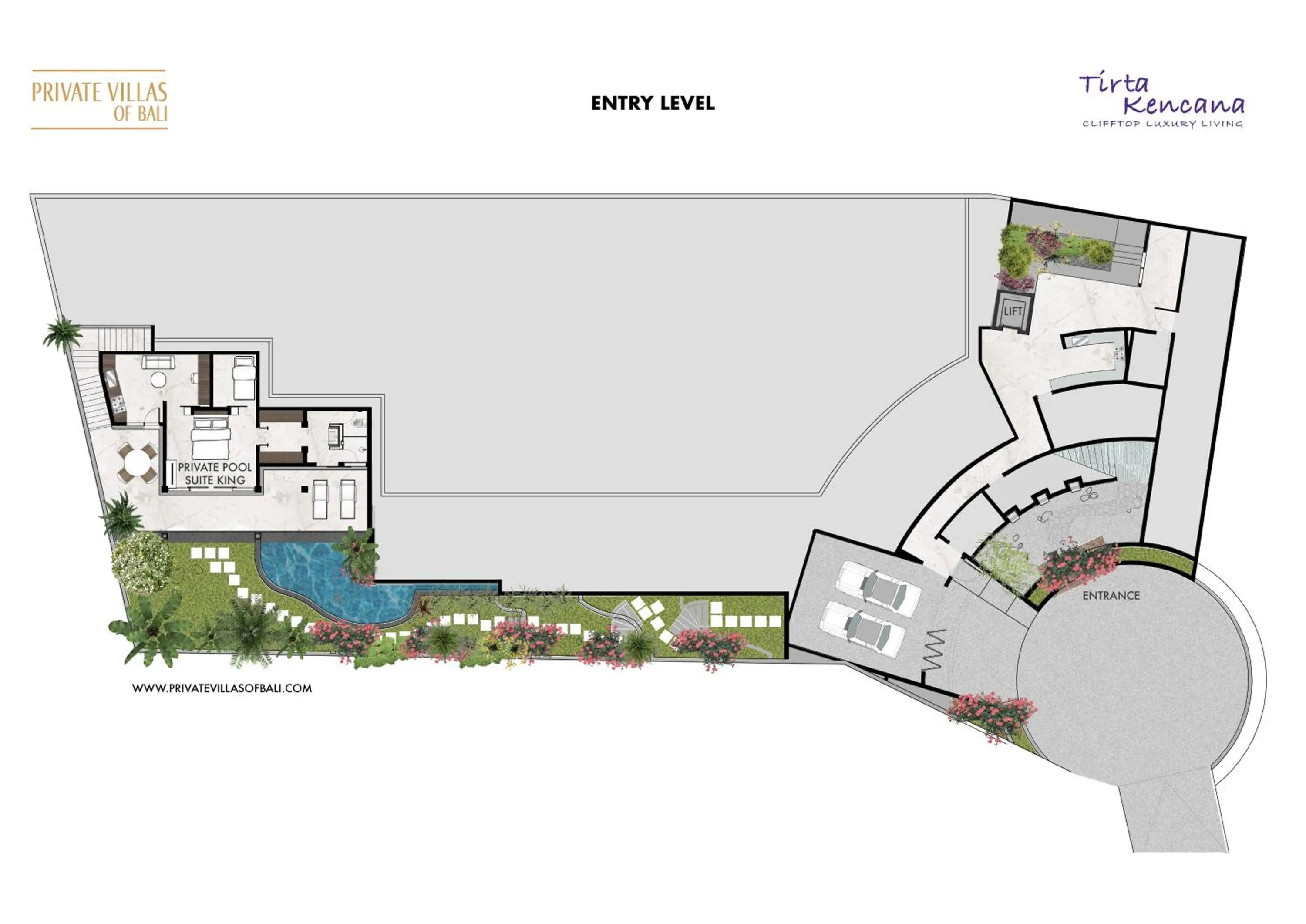 Shower in Private Villas of Bali