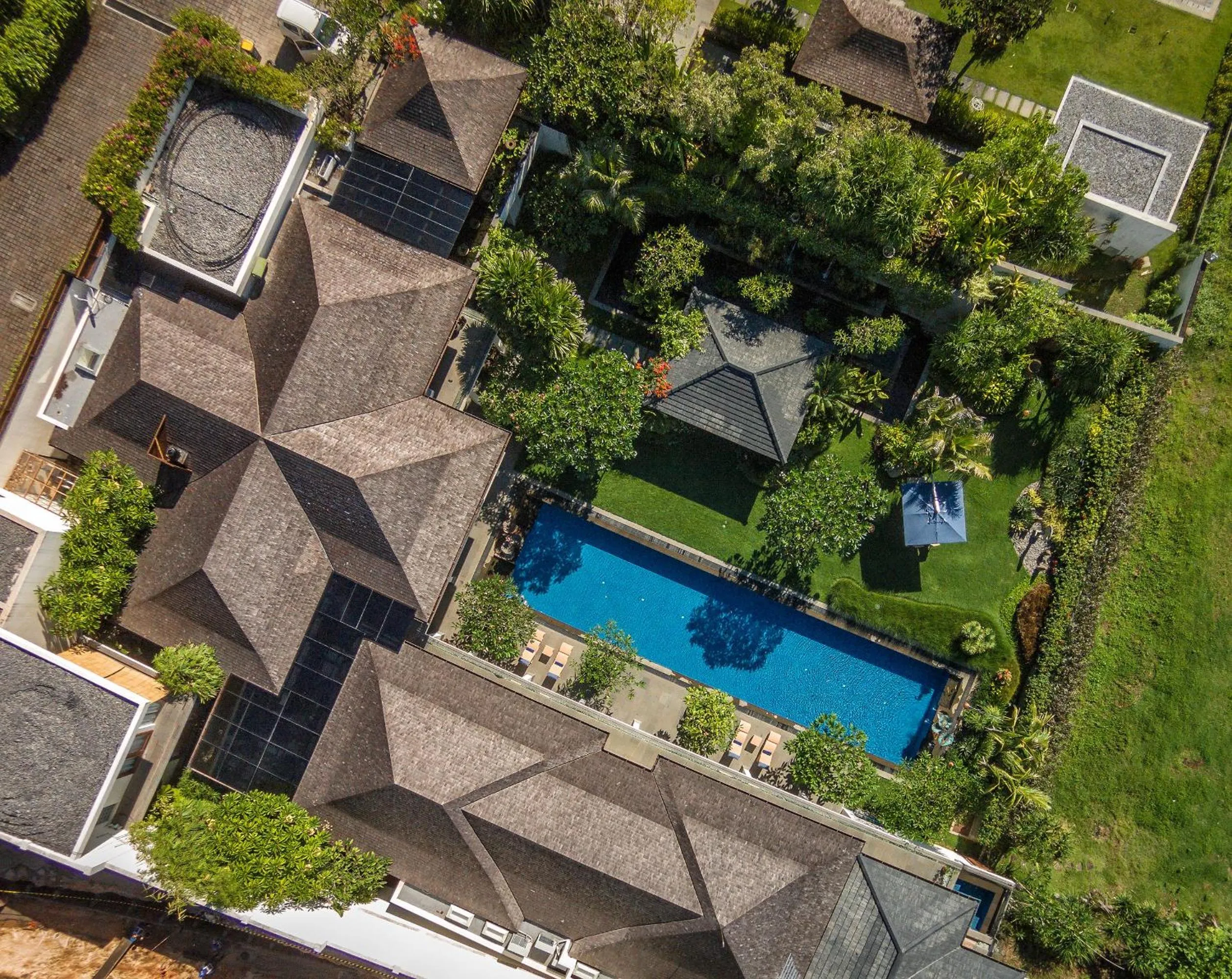 Bird's eye view in Private Villas of Bali
