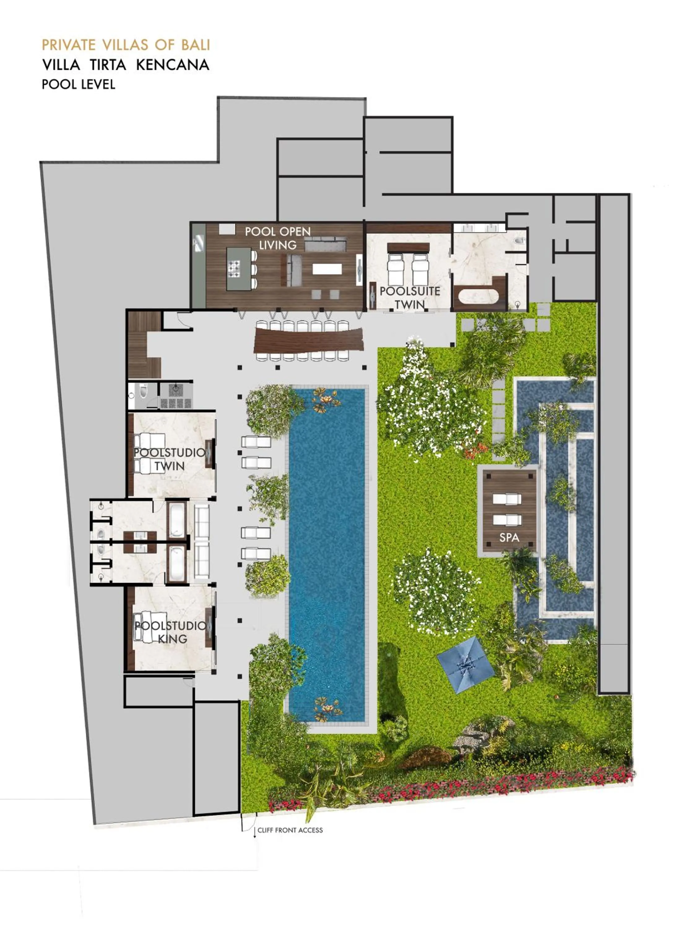 Shower in Private Villas of Bali