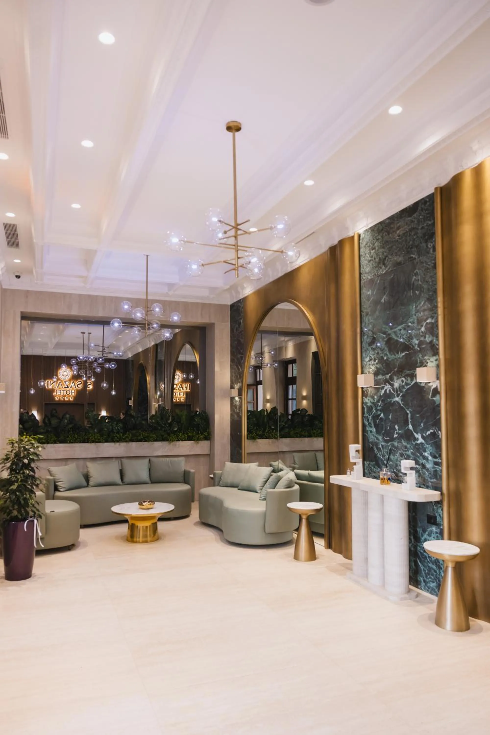 Seating area in Sazani Hotel