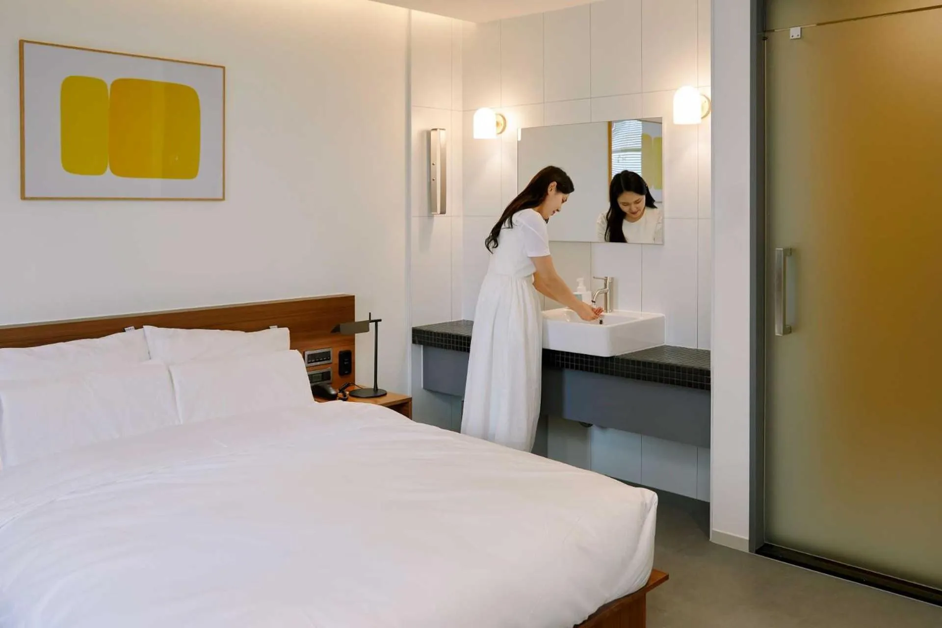 View (from property/room), Bed in Moor Hotel Mokpo By Anook