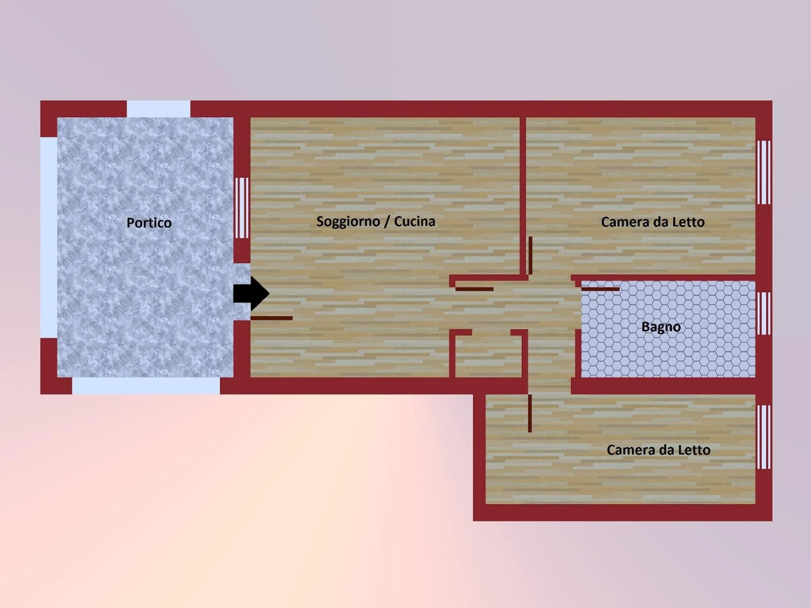 Two-Bedroom Apartment with Patio in Agriturismo Susanna e Atria