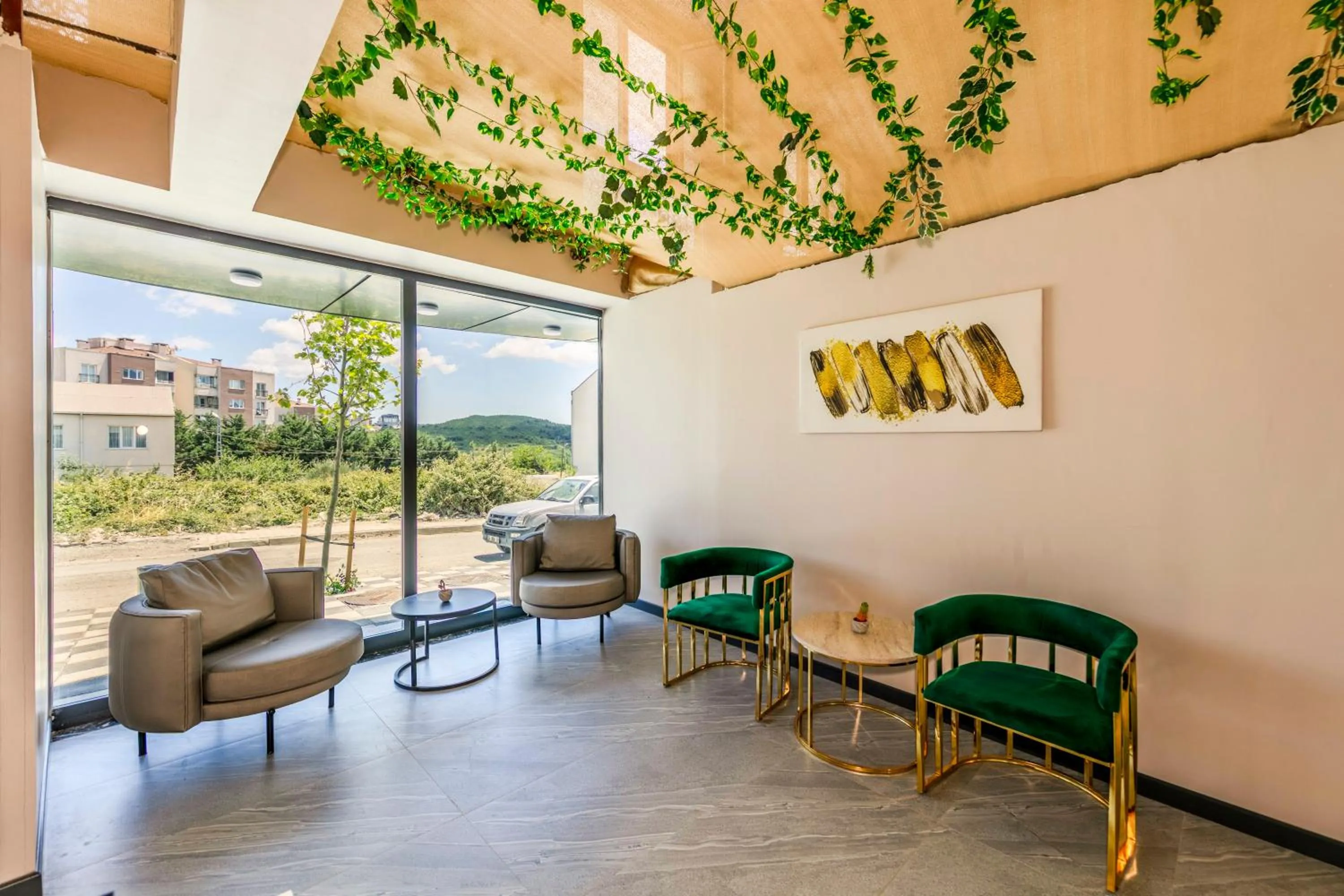 Lobby or reception in HillTown Airport Hotel & Restaurant