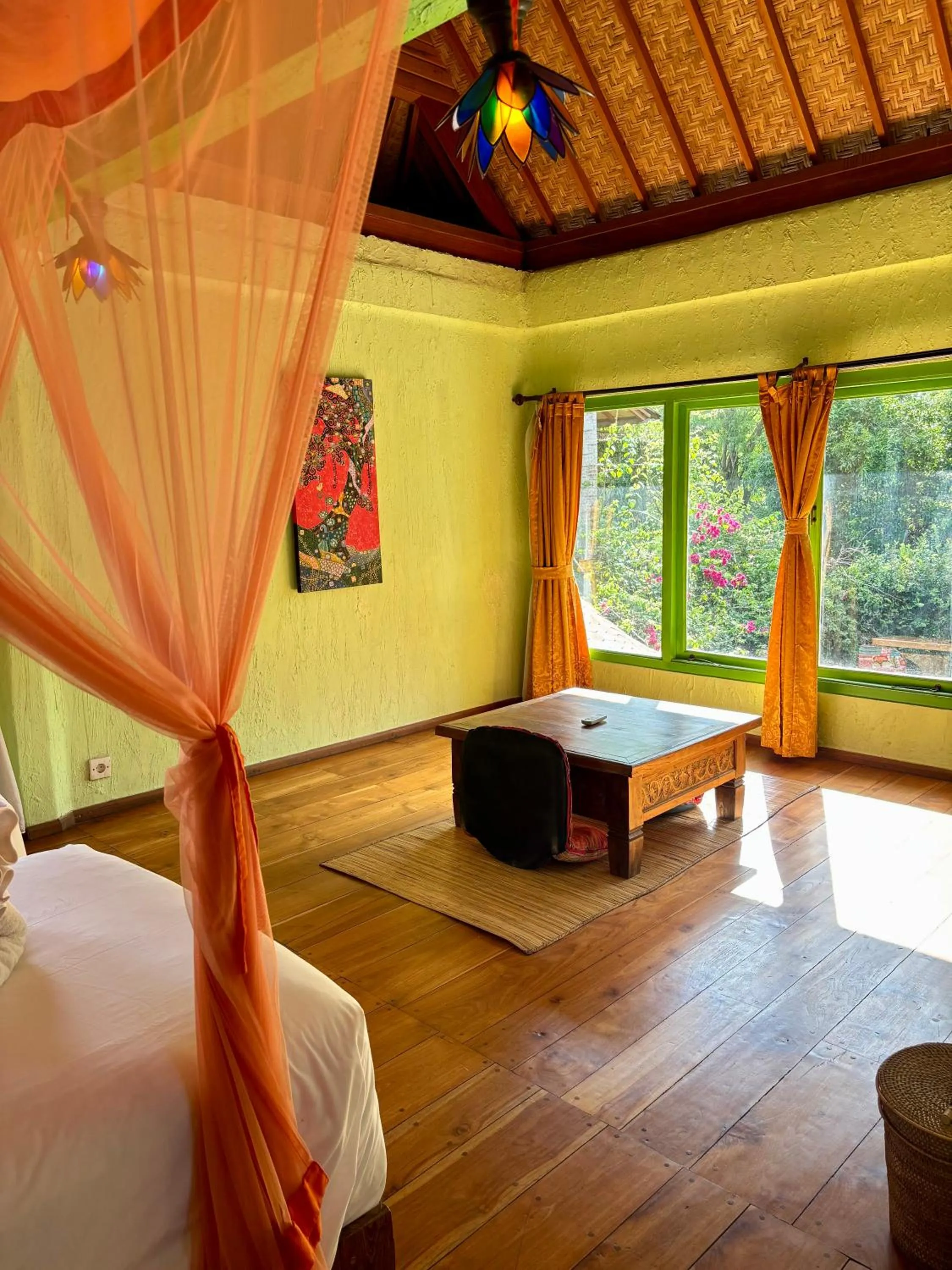 Living room, Bed in Bali Bohemia Huts