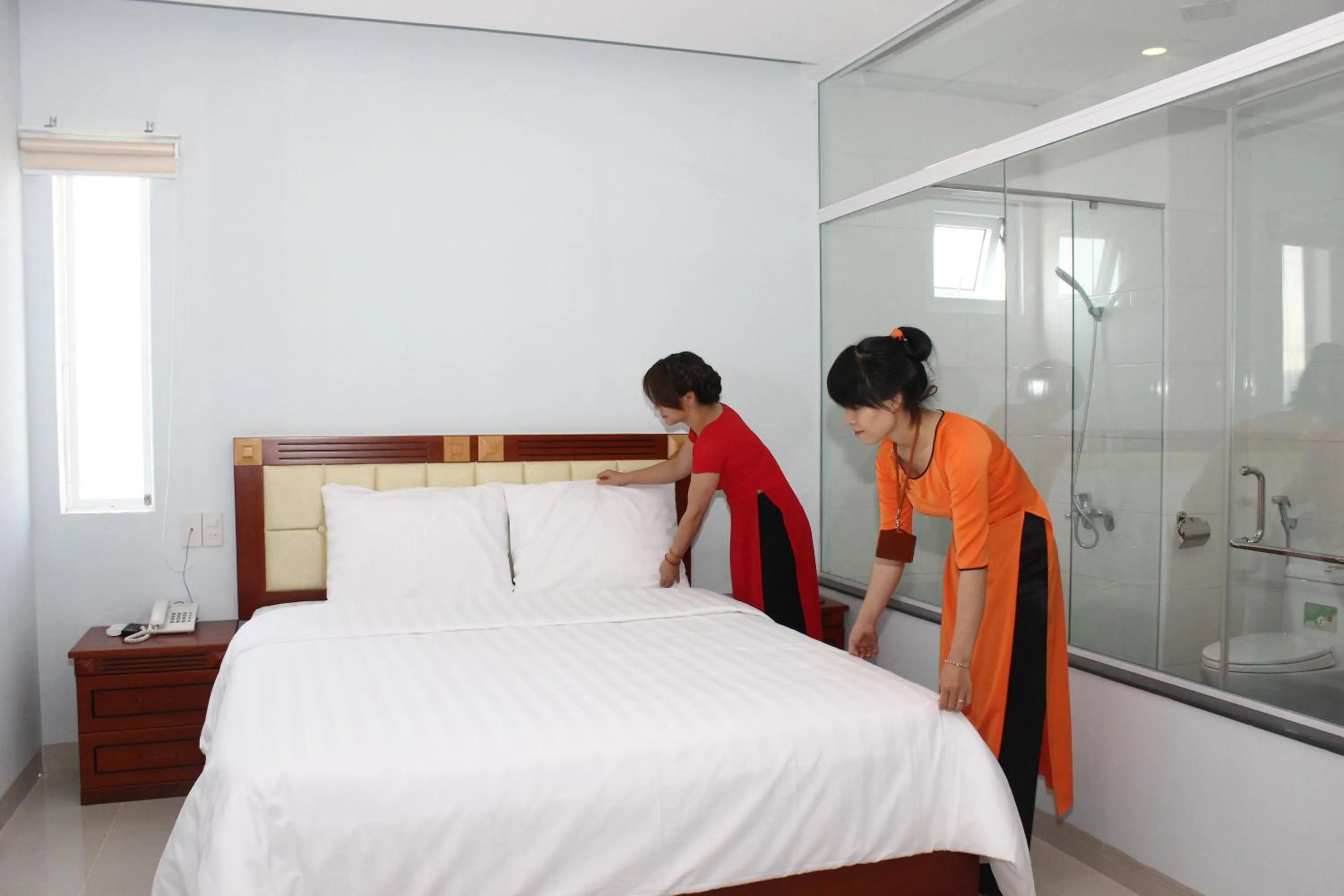 Photo of the whole room, Bed in Hoang Ngoc Hotel