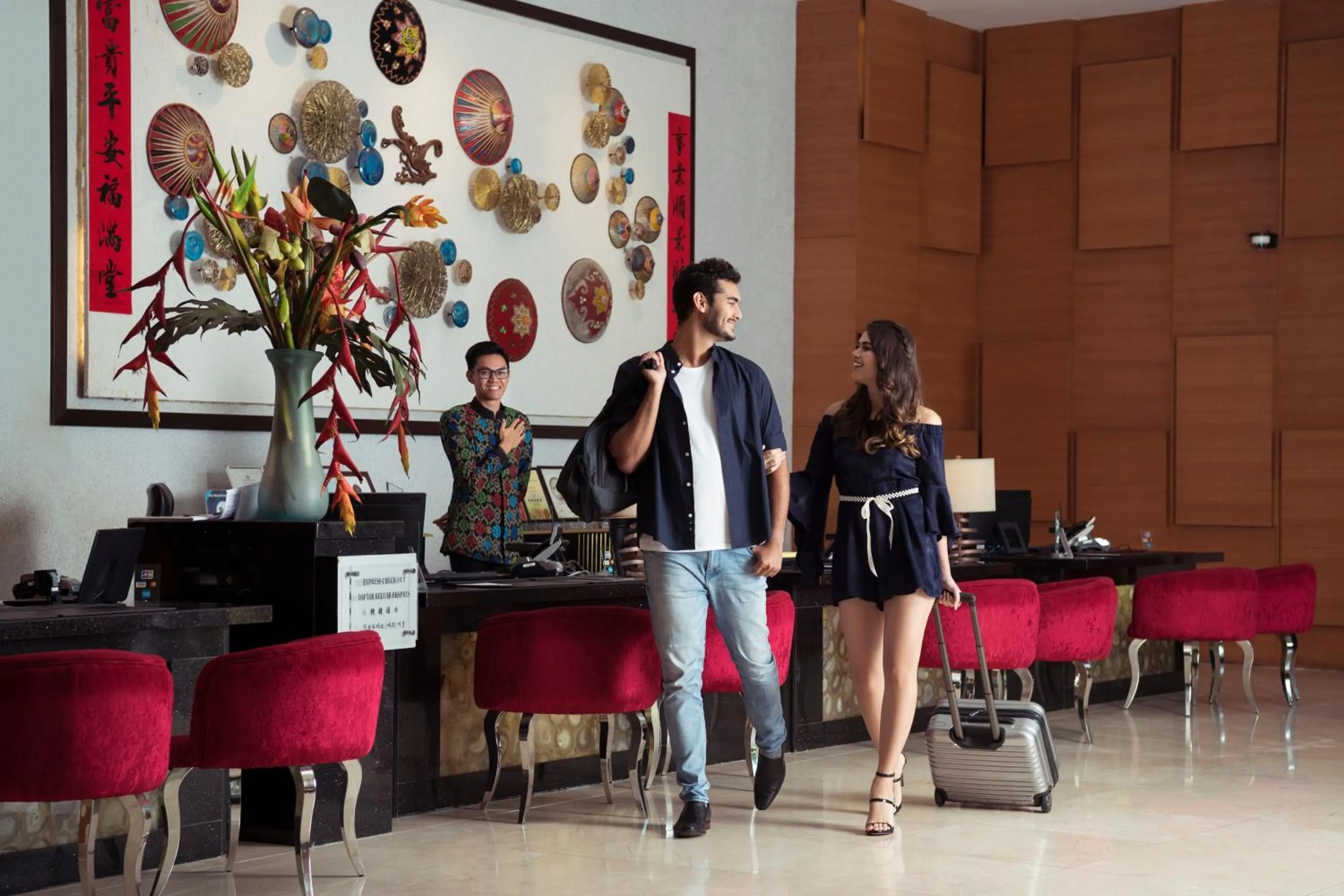 Lobby or reception in The Waterfront Hotel Kuching