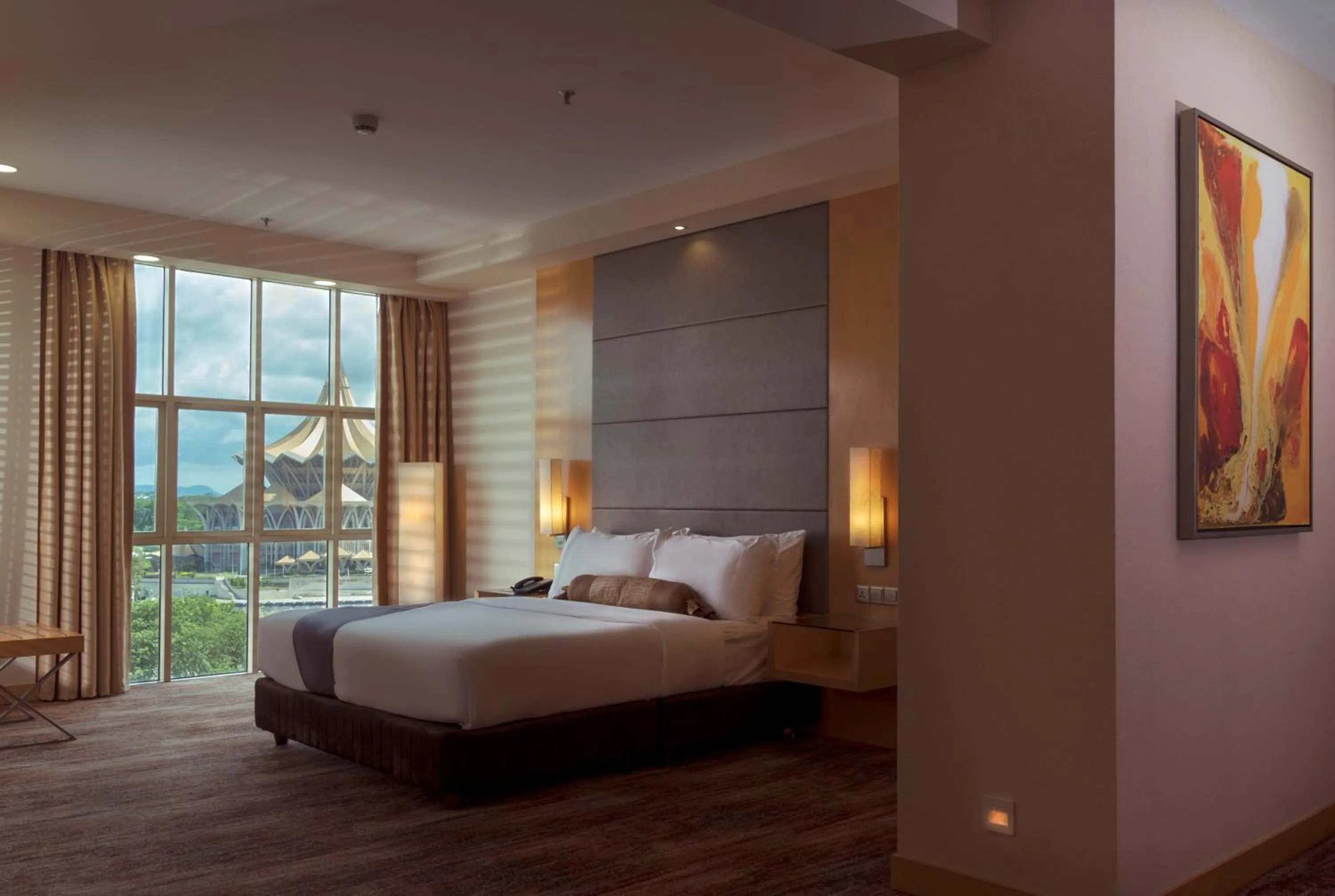Photo of the whole room, Bed in The Waterfront Hotel Kuching