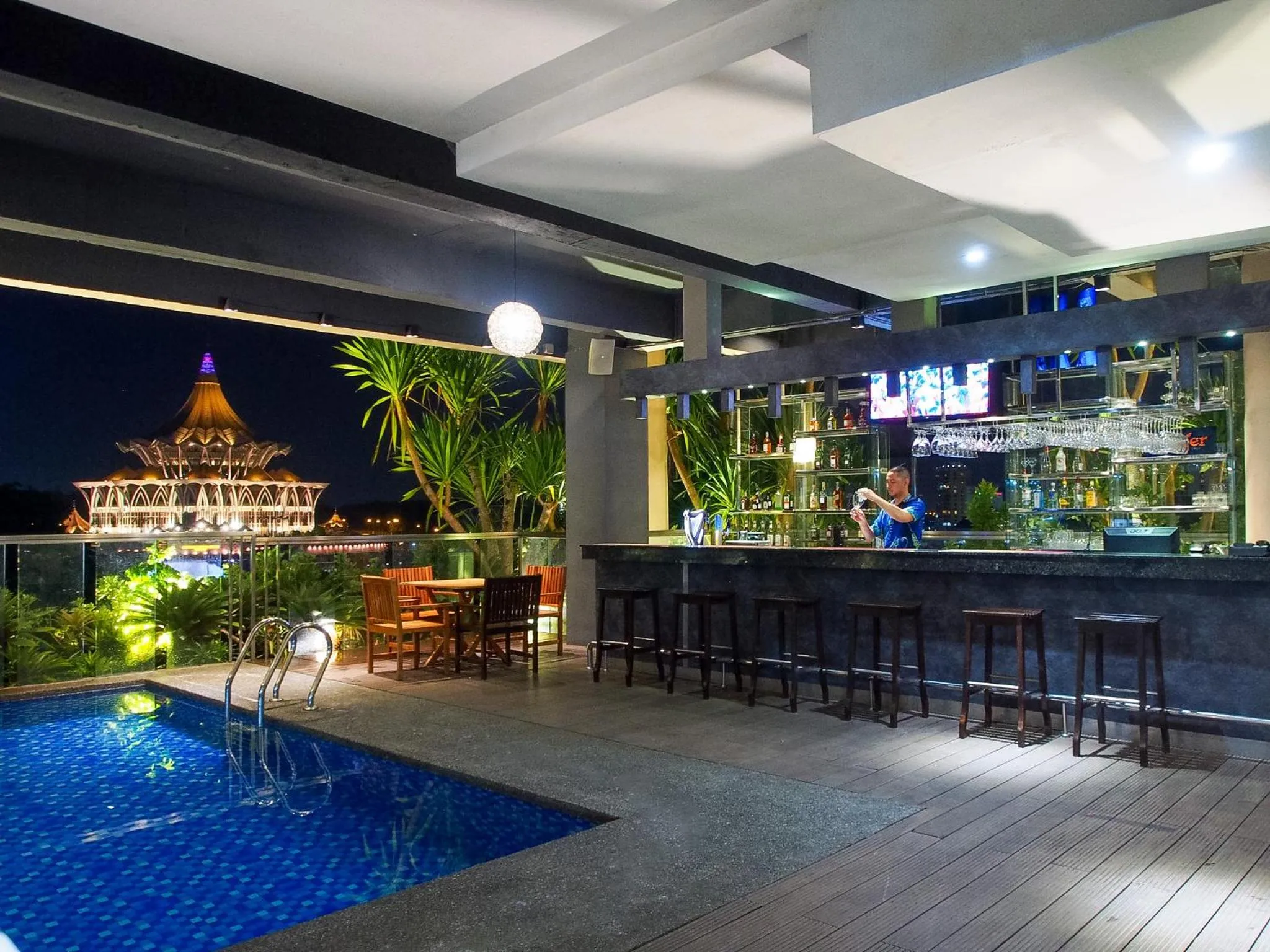 Lounge or bar in The Waterfront Hotel Kuching