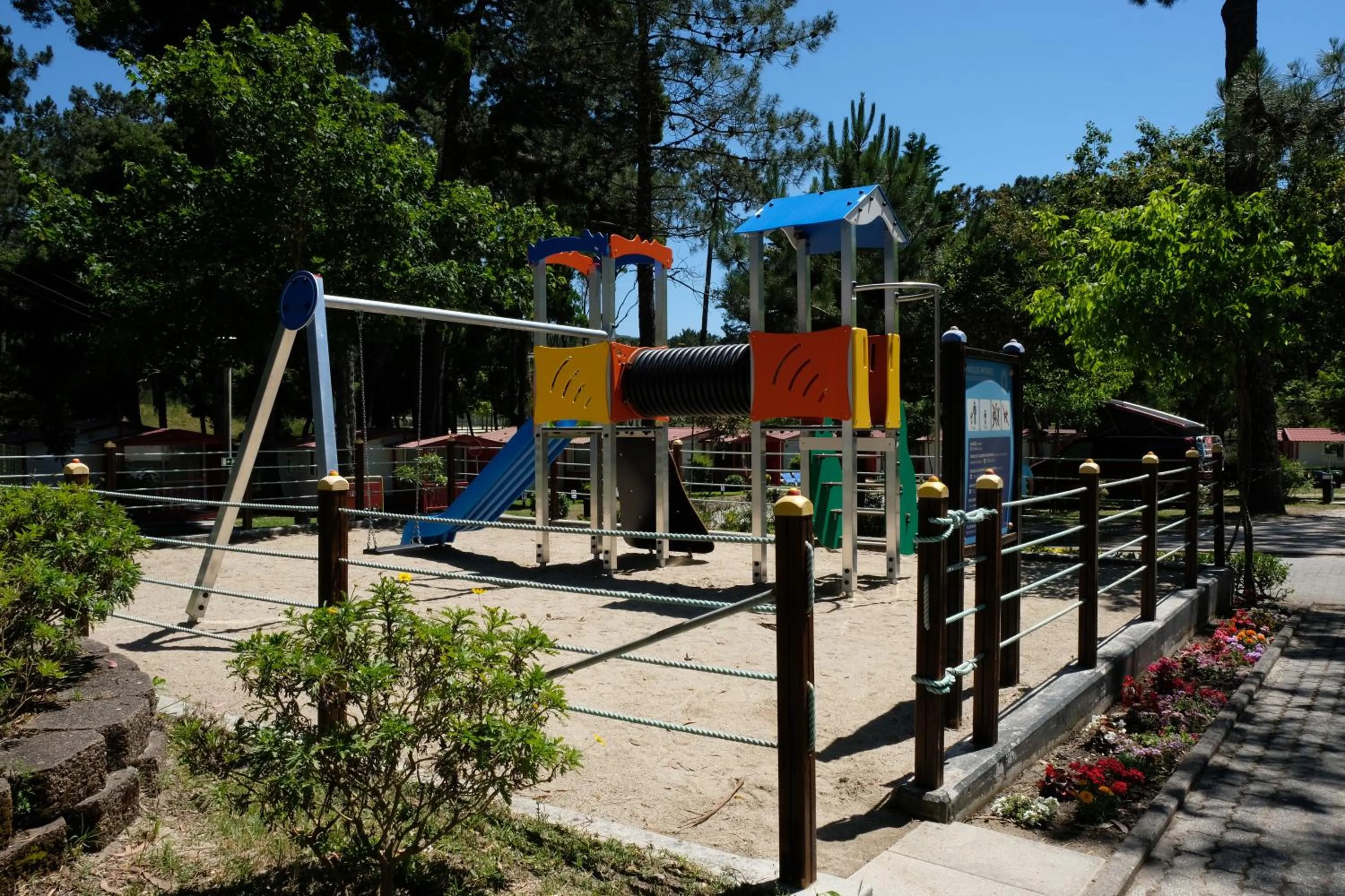 Children play ground in Parque de Campismo Orbitur Caminha