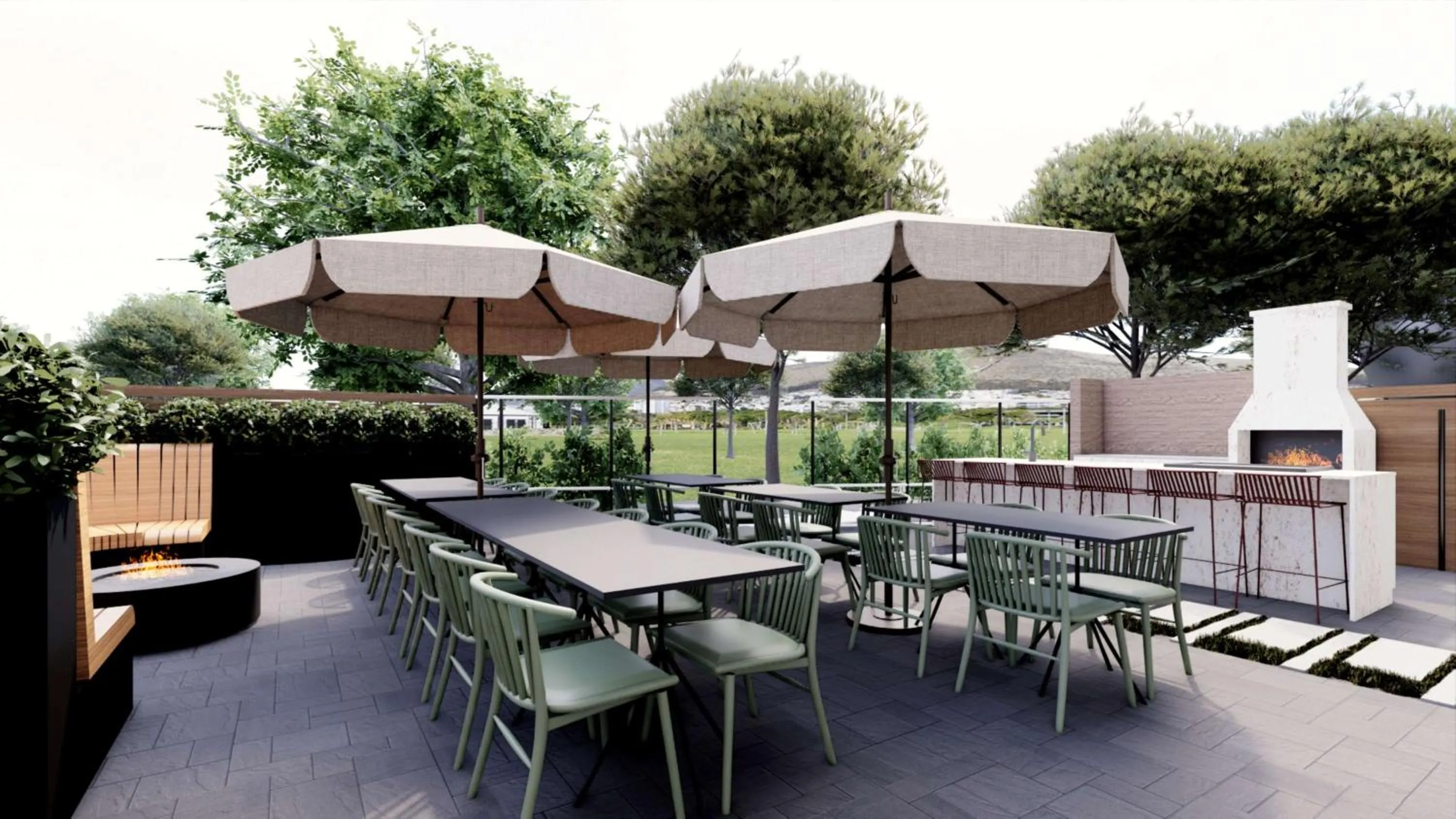 Patio in Hotel Railwayparc Montreal, Tapestry Collection By Hilton