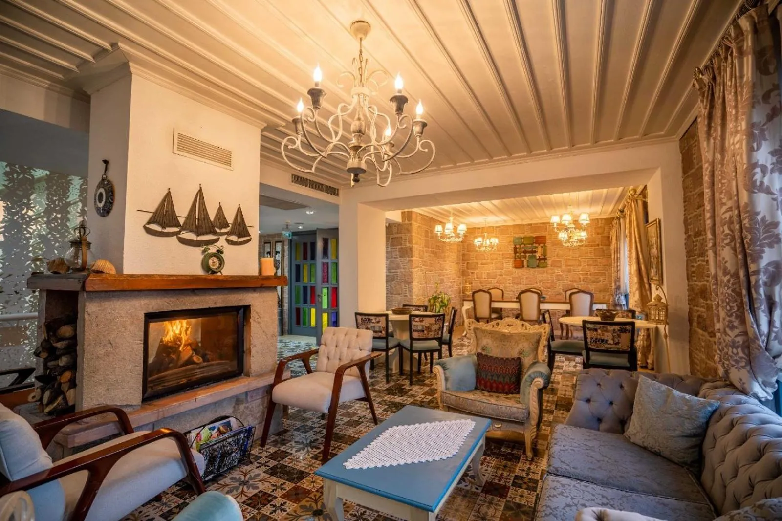 Seating area in Cunda Fora Hotel