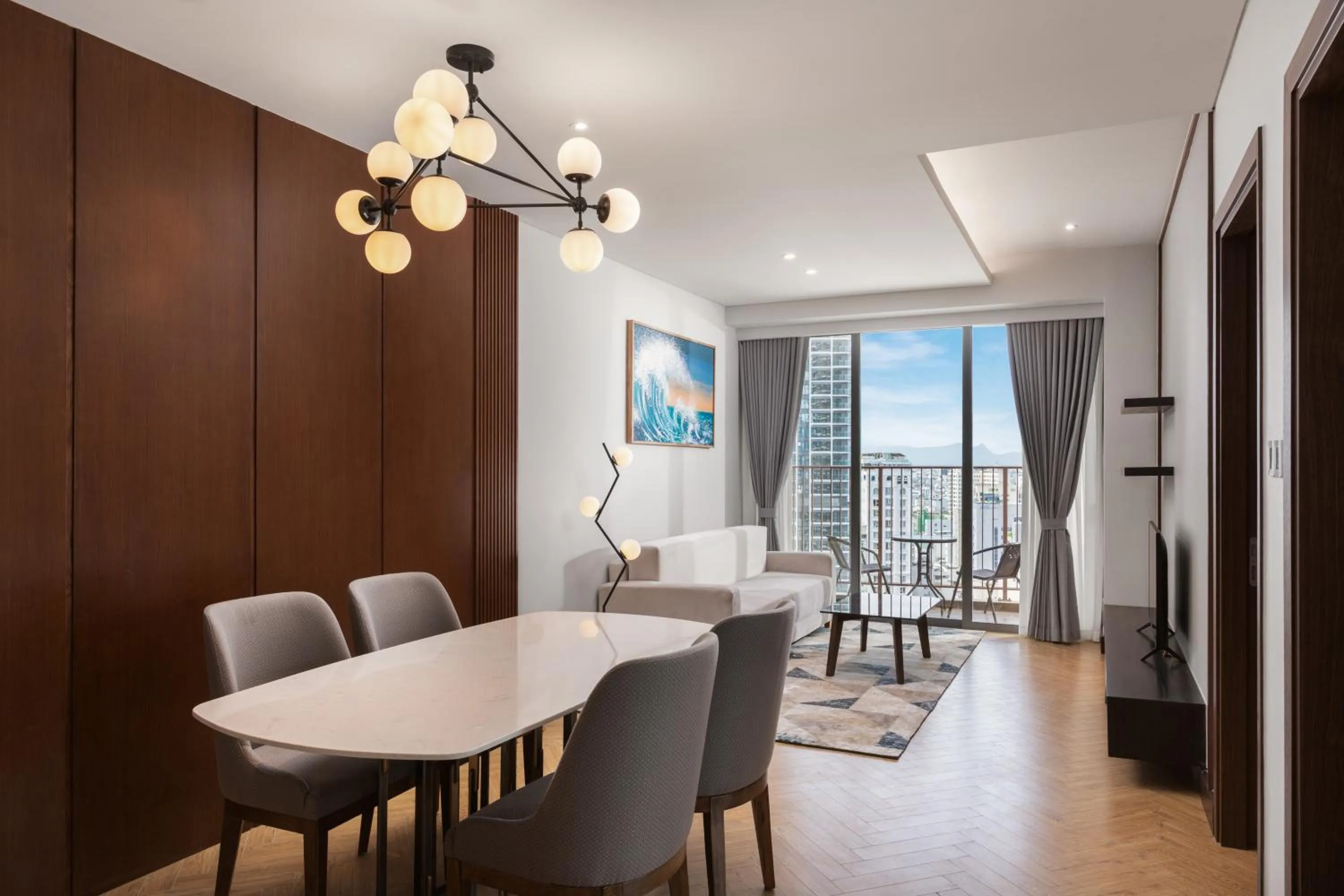 Living room in Wyndham Soleil Danang - Free Schedule Airport Shuttle