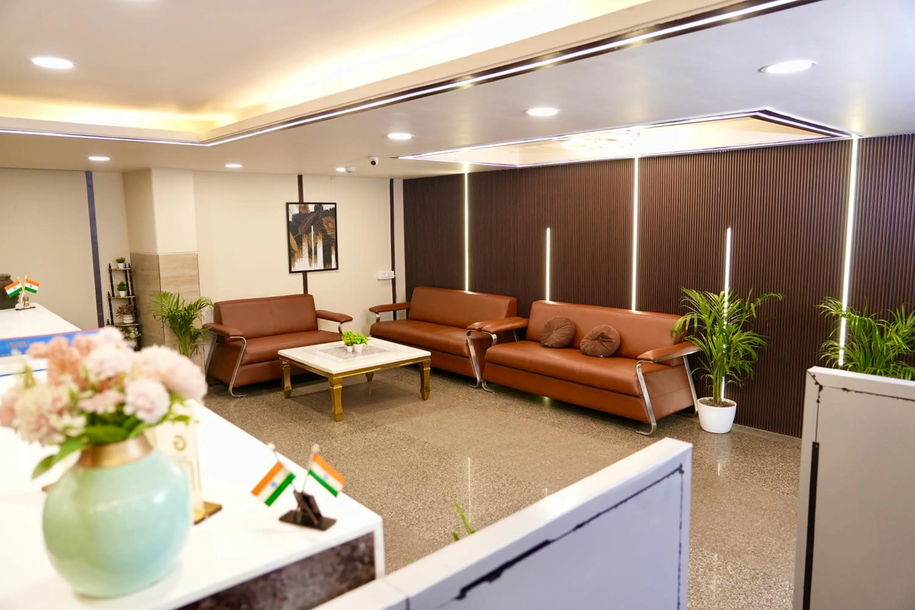 Lobby or reception in Hotel Royal Saffron by Majesta Stays