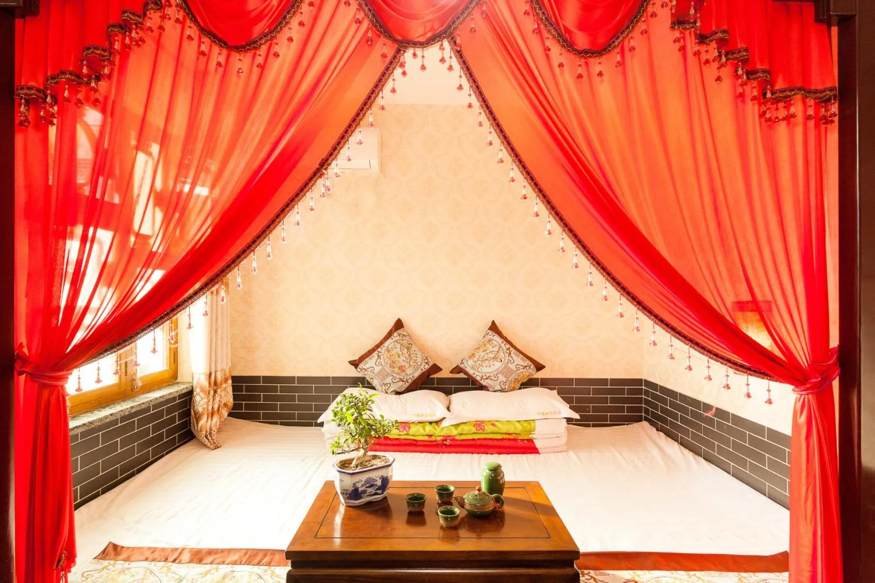 Bed in Pingyao Jiaxin Guesthouse