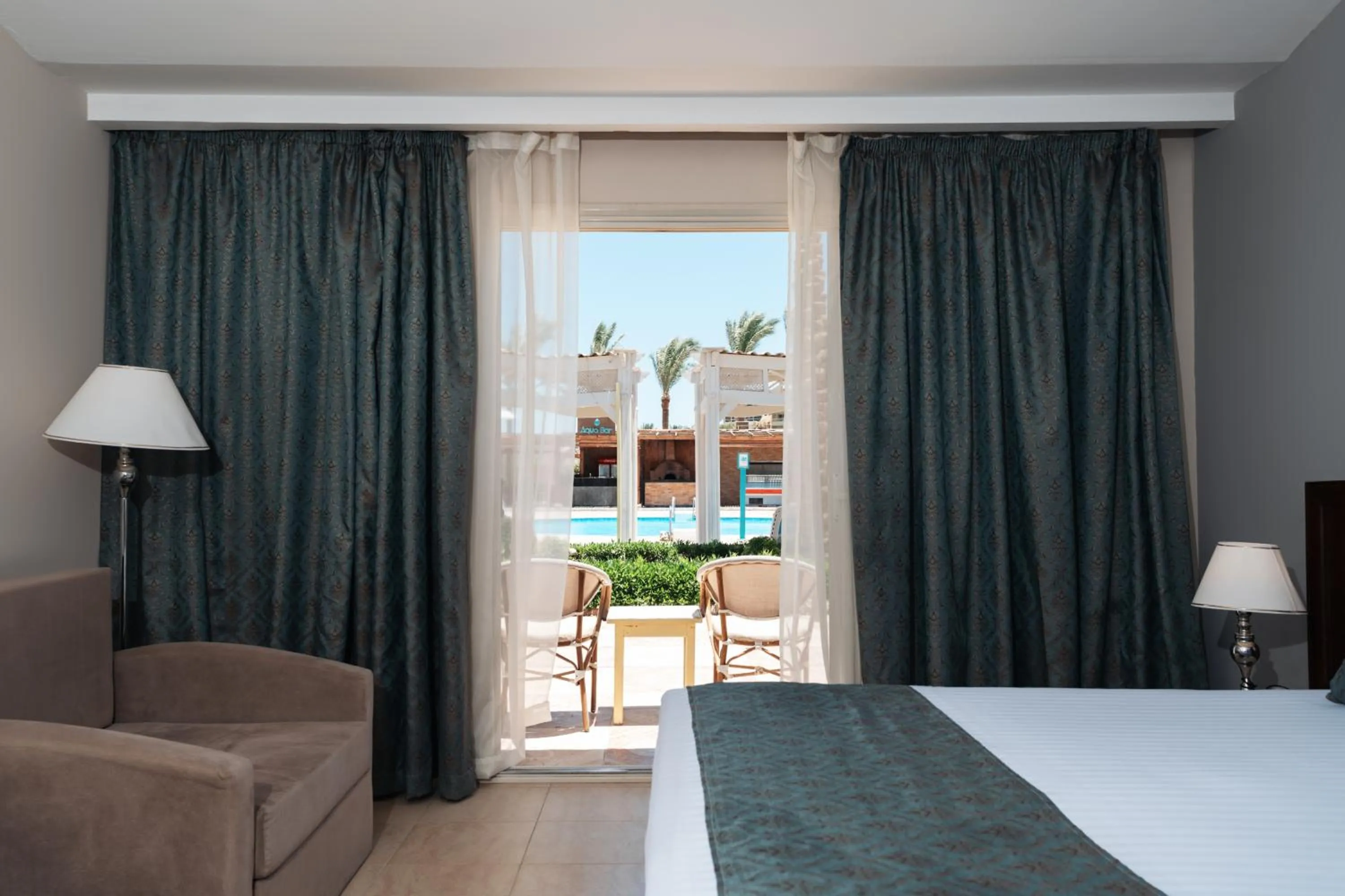 View (from property/room), Bed in Riviera Aqua Park Resort