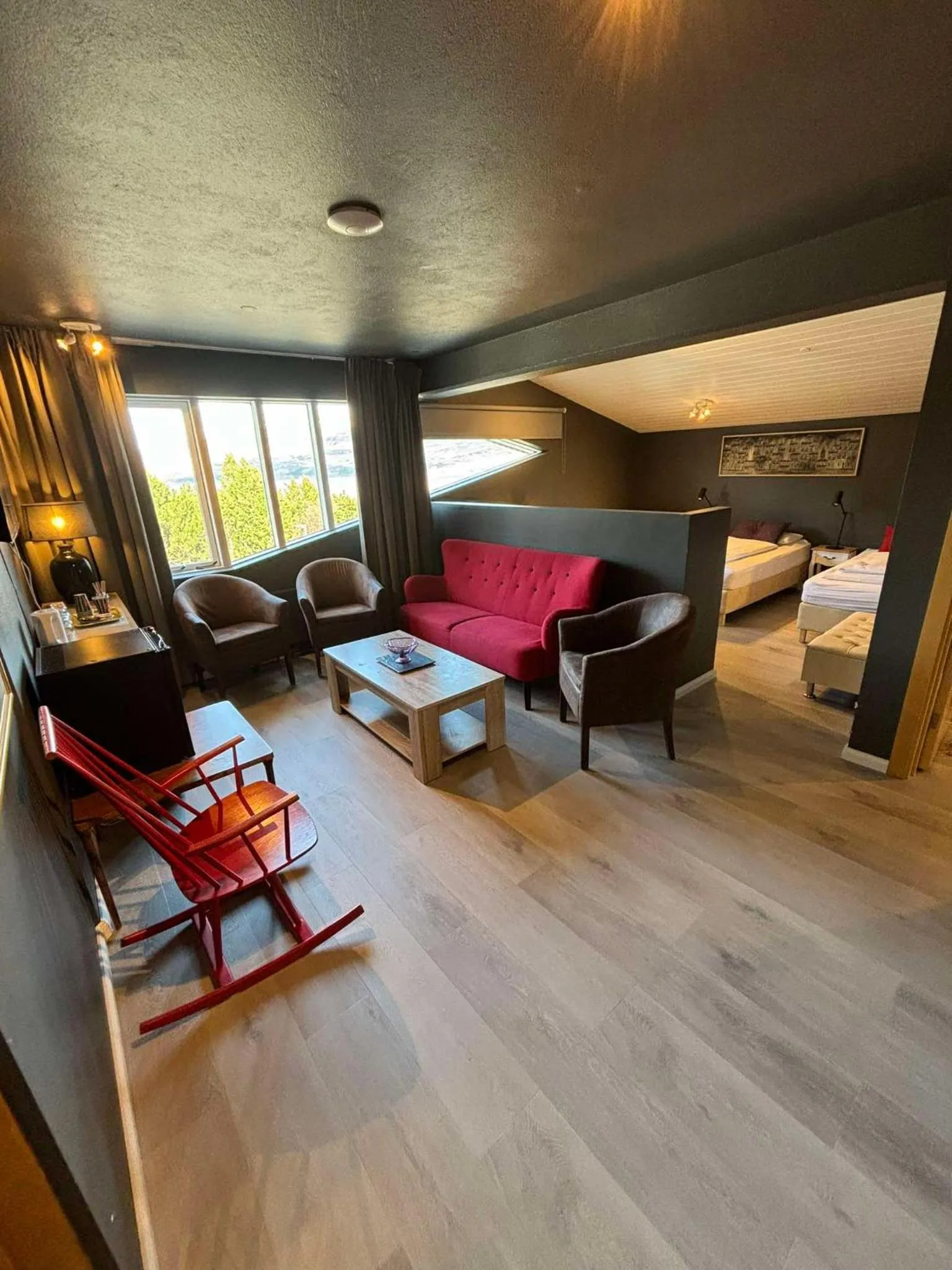 Seating area in Hotel Kjarnalundur- Aurora Dream - Lodges and Rooms