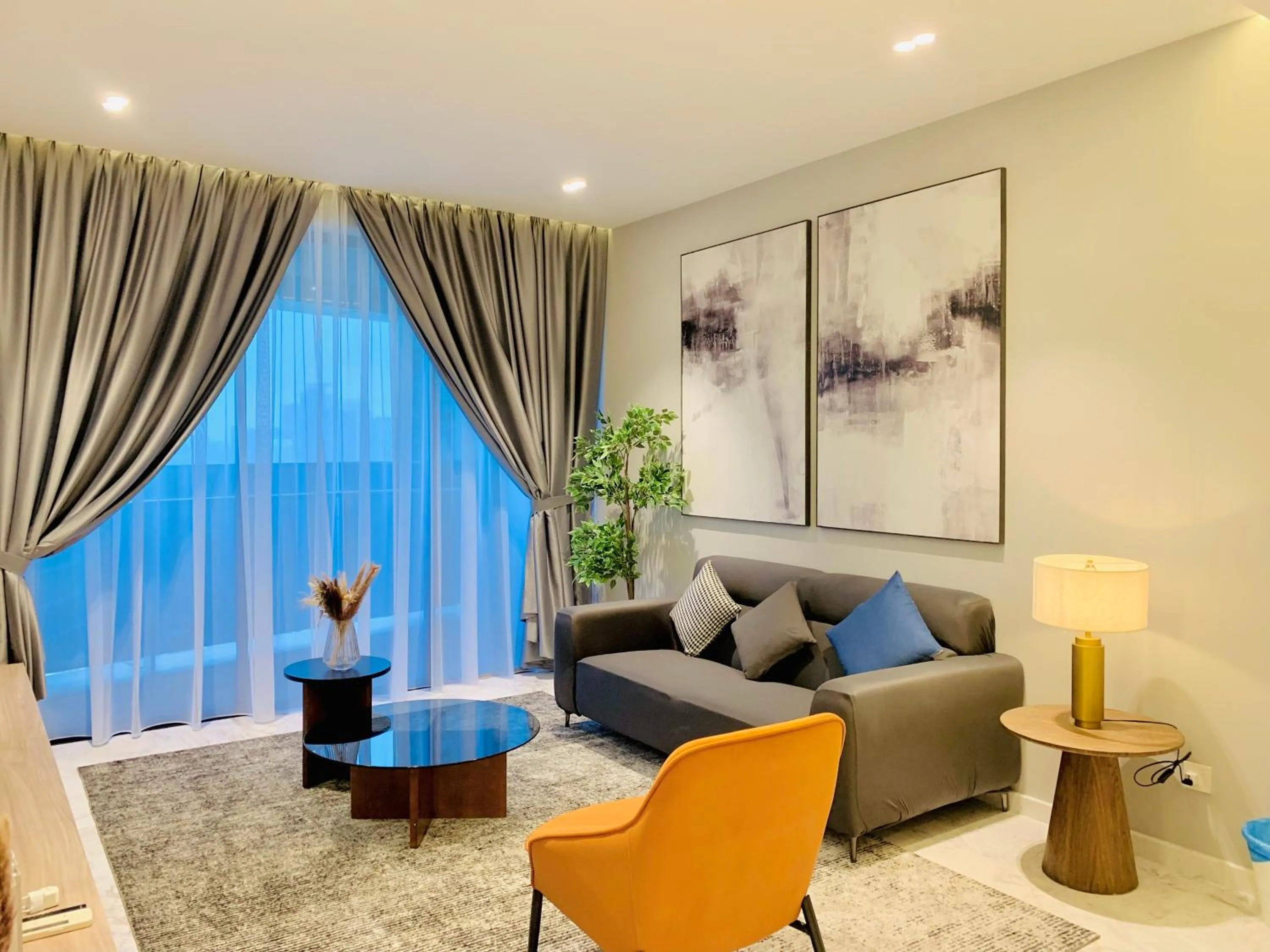 Living room in Eaton Residences By Luna