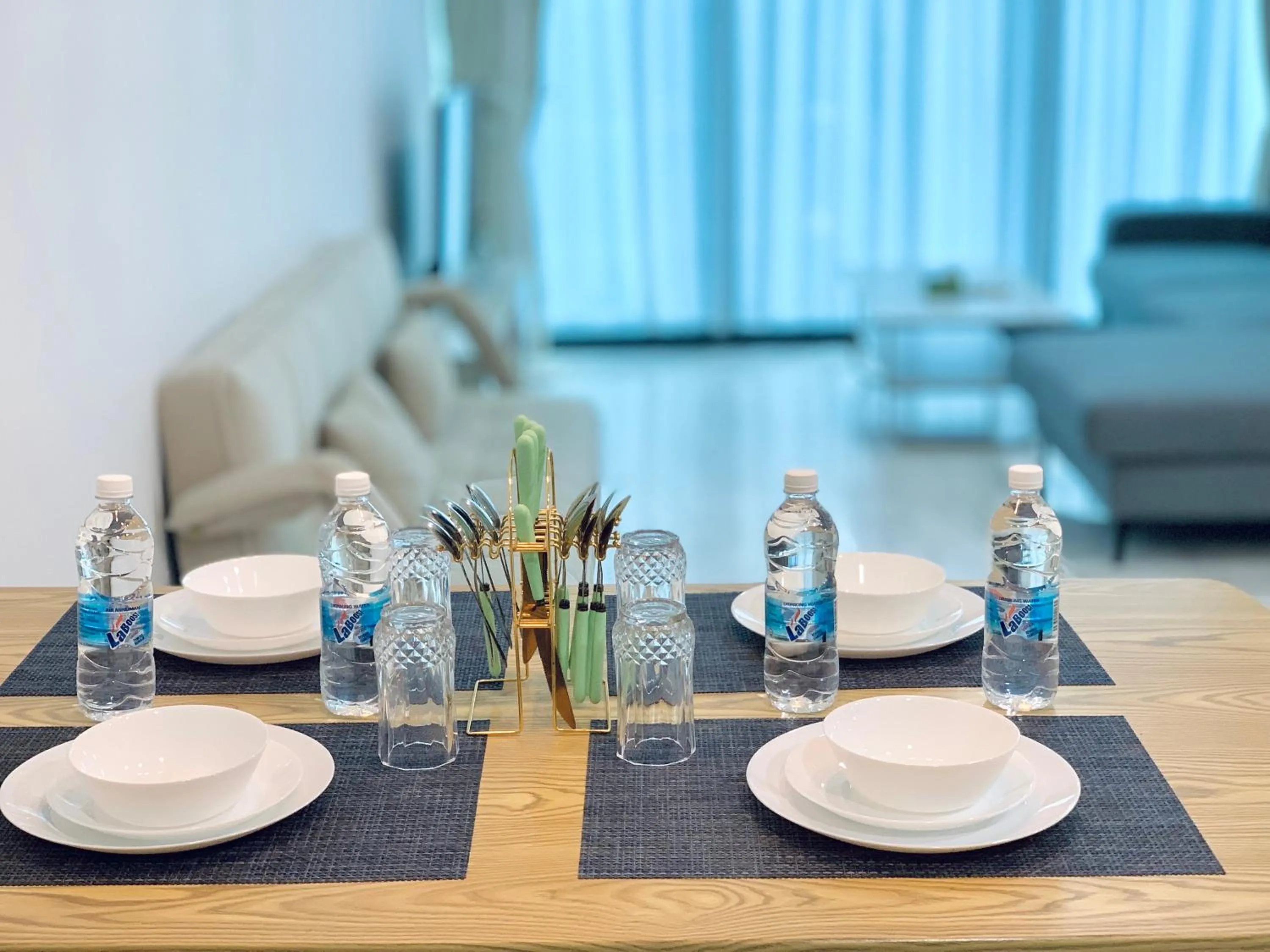 Living room in Eaton Residences By Luna