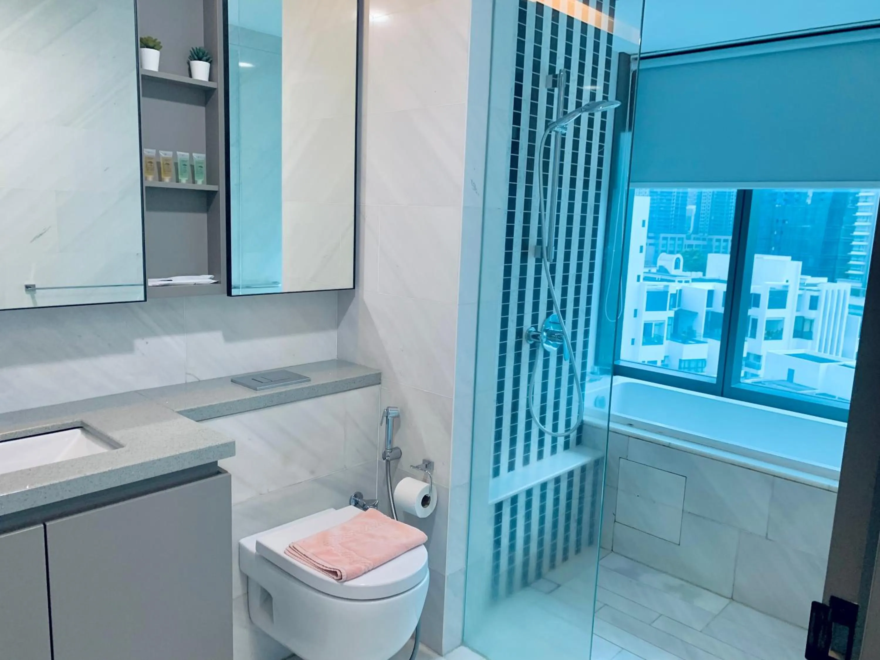 Shower in Eaton Residences By Luna