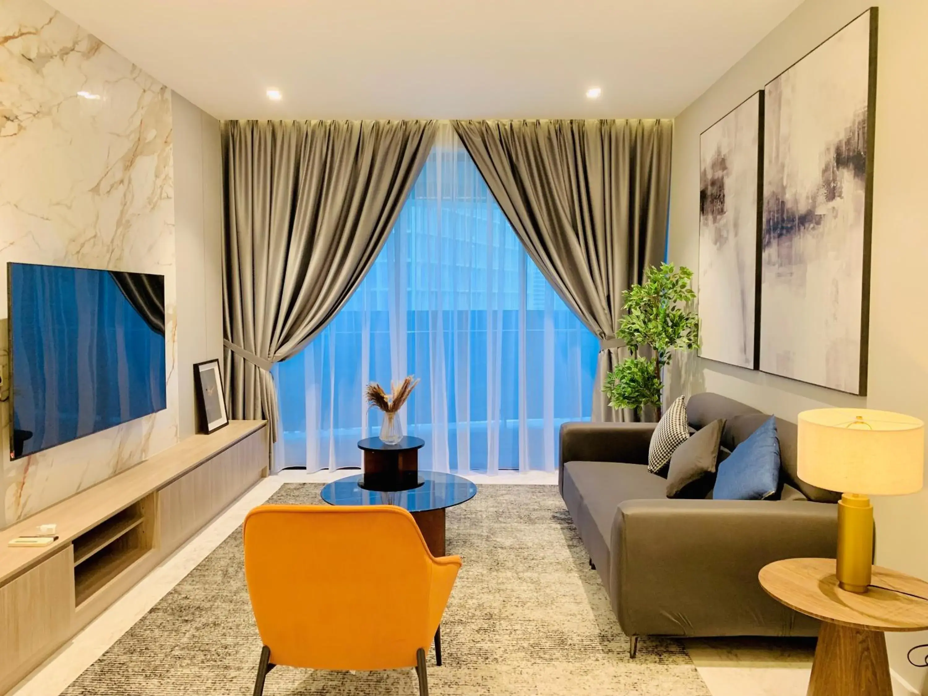 Two-Bedroom Apartment with City View in Eaton Residences By Luna Two-Bedroom Apartment with City View in Eaton Residences By Luna