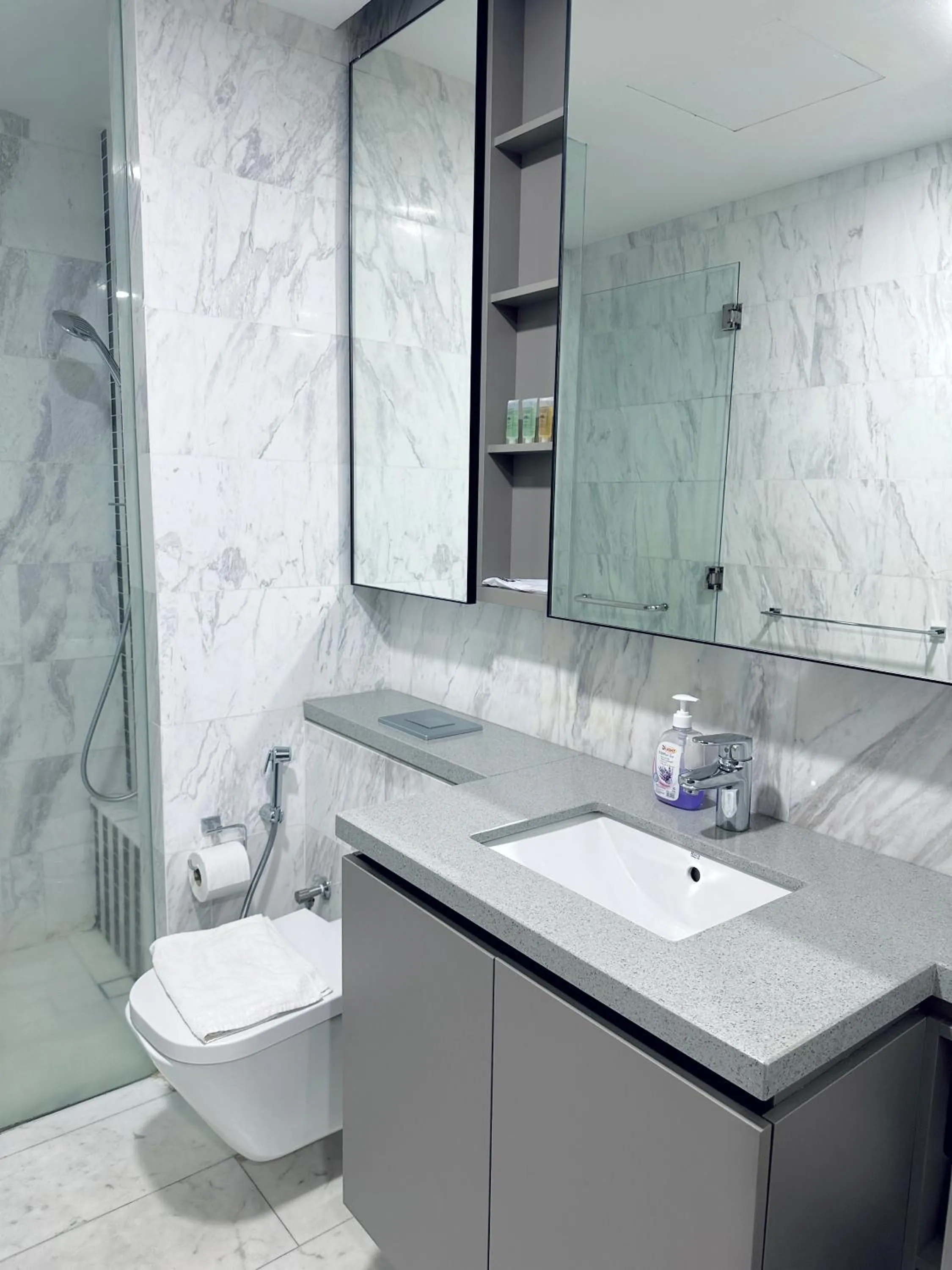 Shower in Eaton Residences By Luna