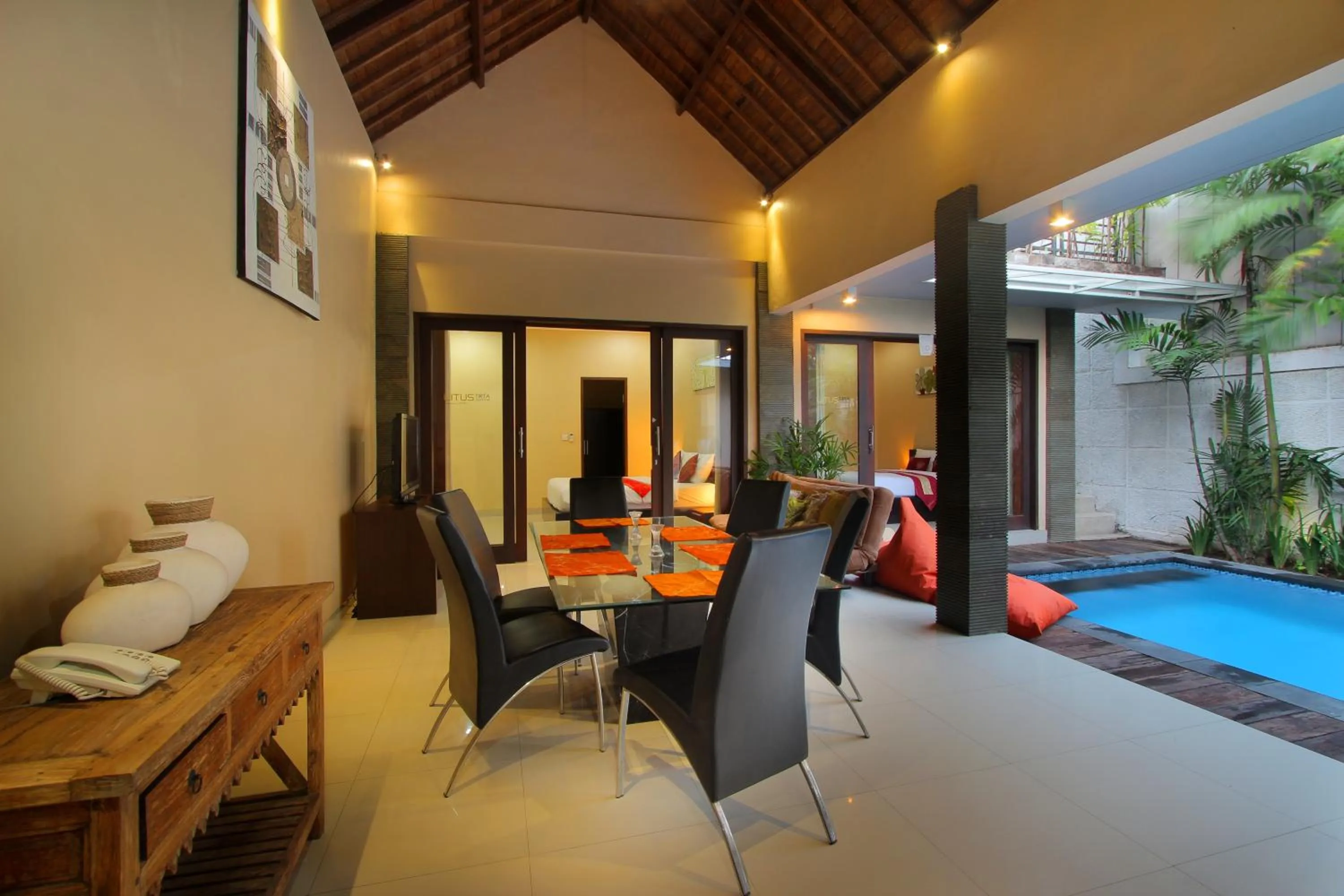 Dining area in Lotus Tirta Seminyak